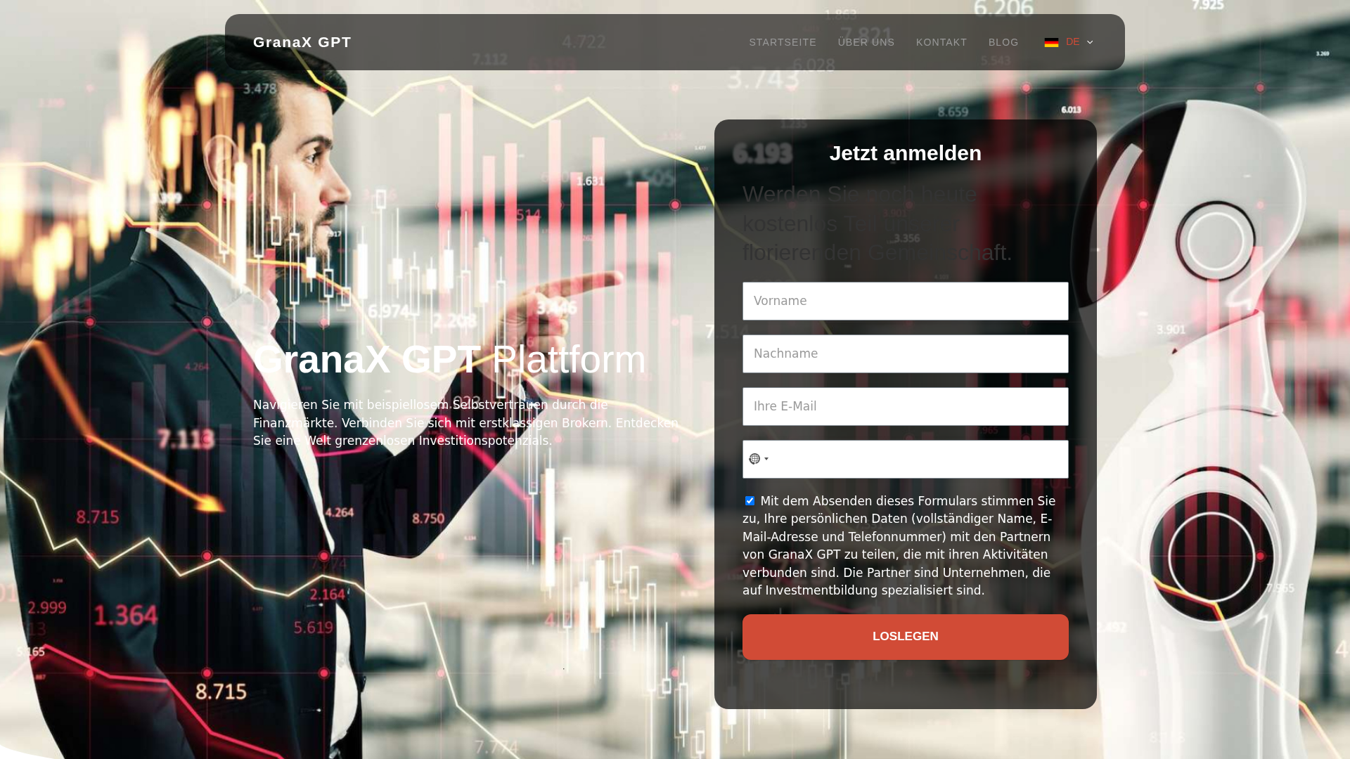 Screenshot of granaxgpt.com