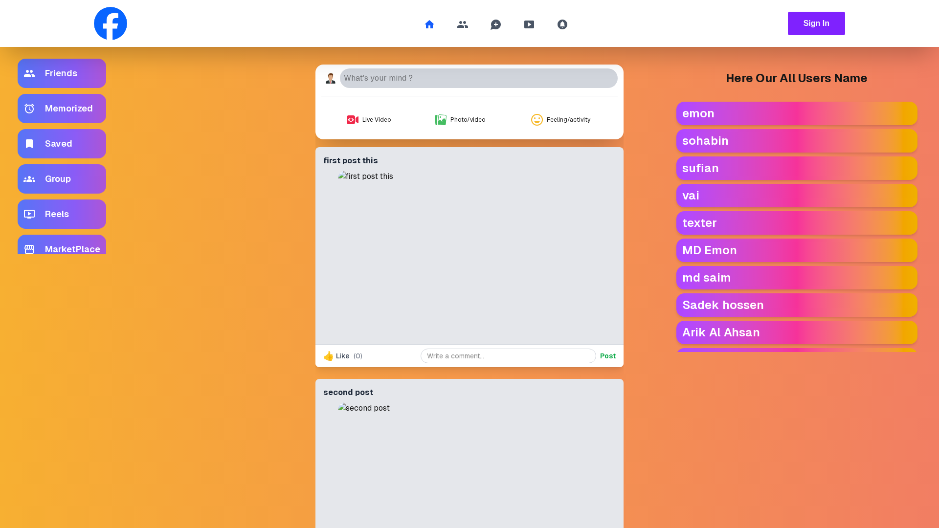 Screenshot of facebook-client-kappa.vercel.app