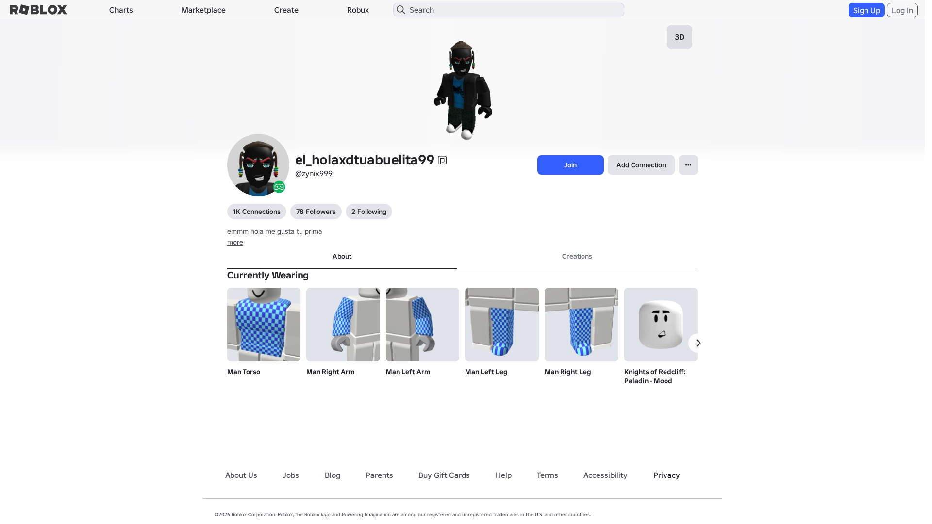 Screenshot of www.roblox.com.ml
