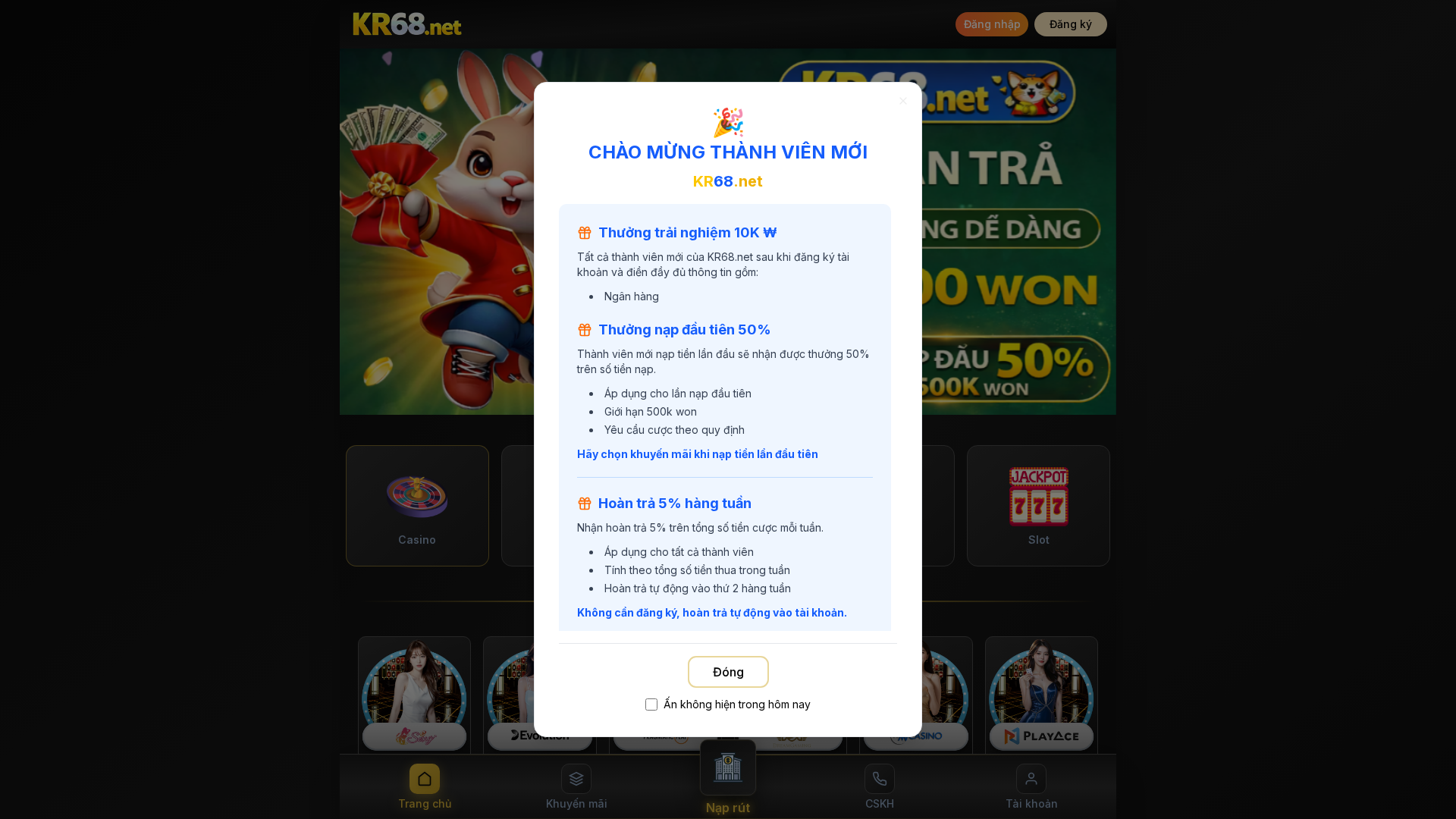 Screenshot of kr68.net