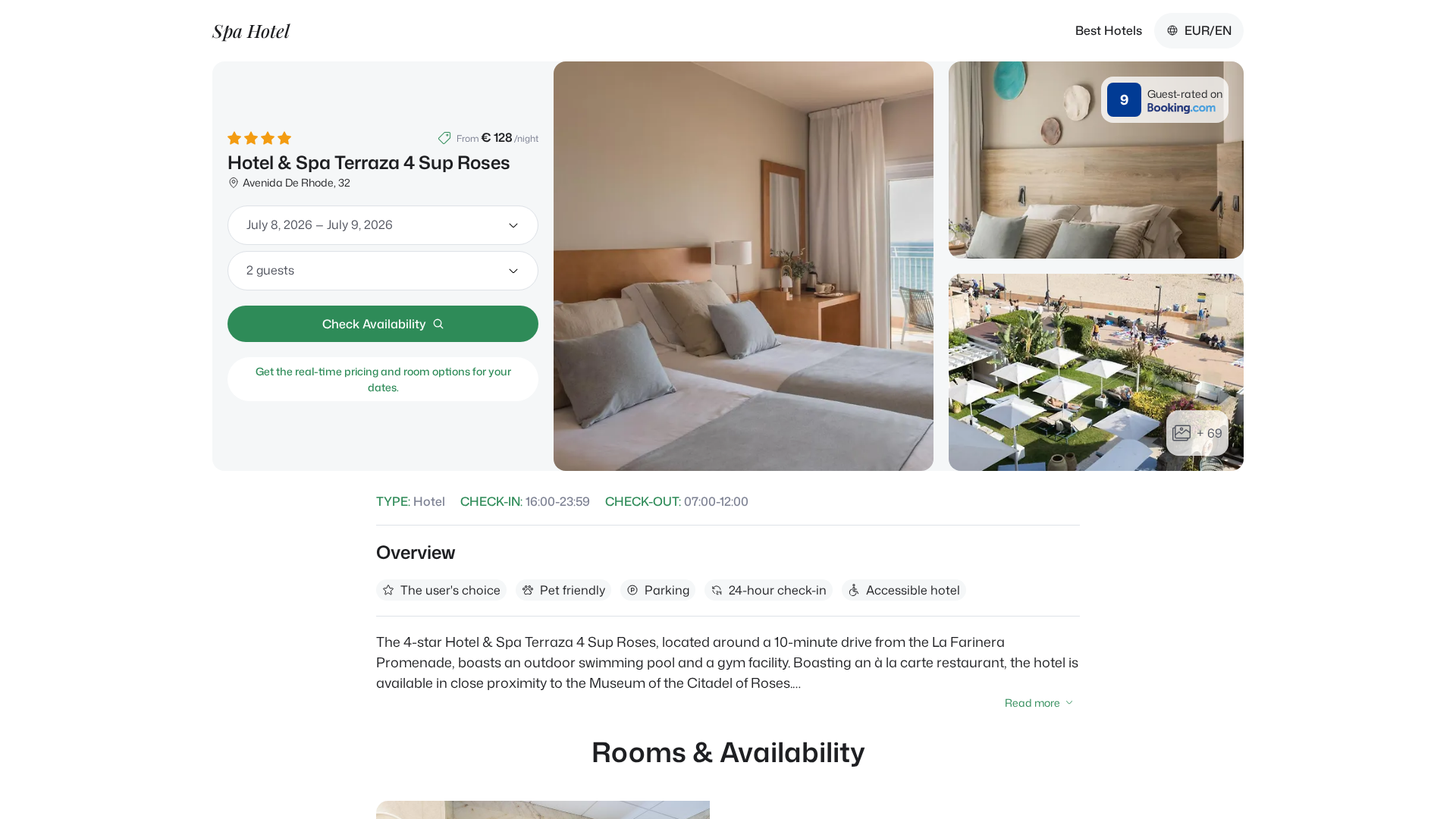 Screenshot of terraza4sup.spahotel.guru