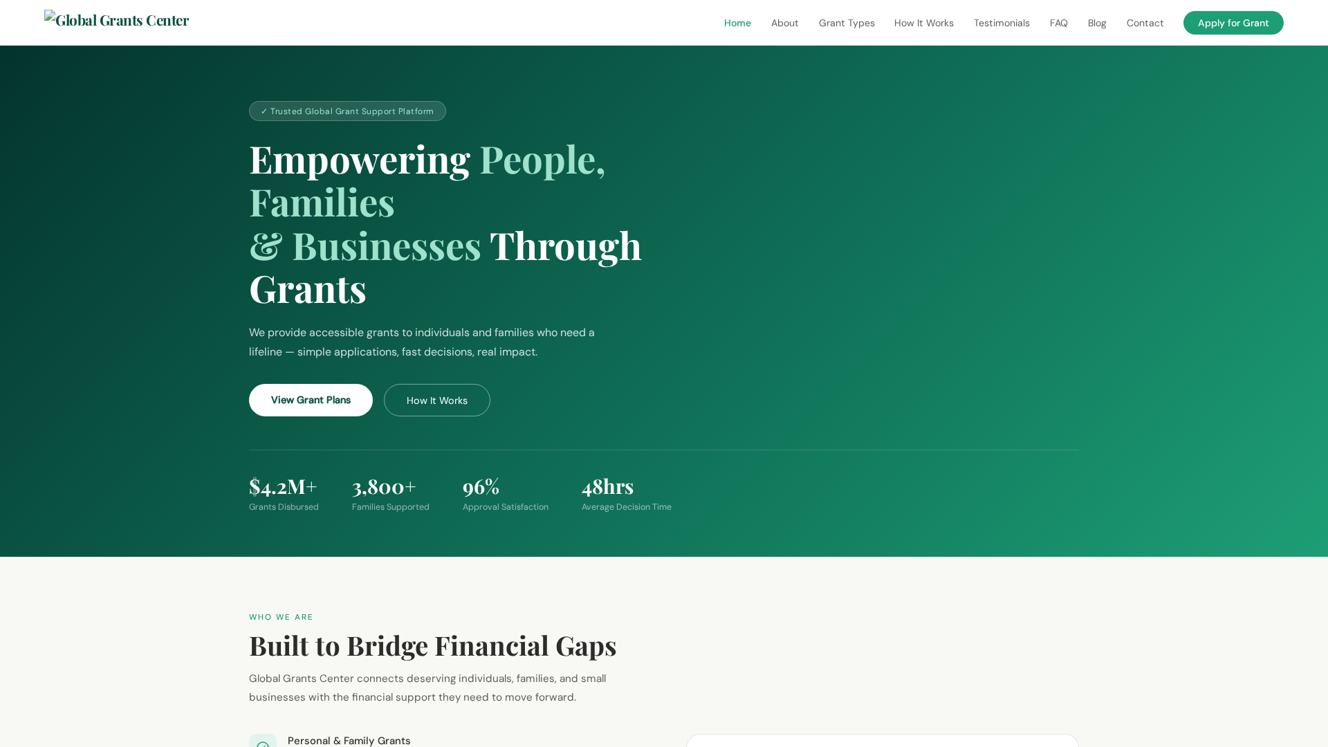 Screenshot of globalgrantscenter.com