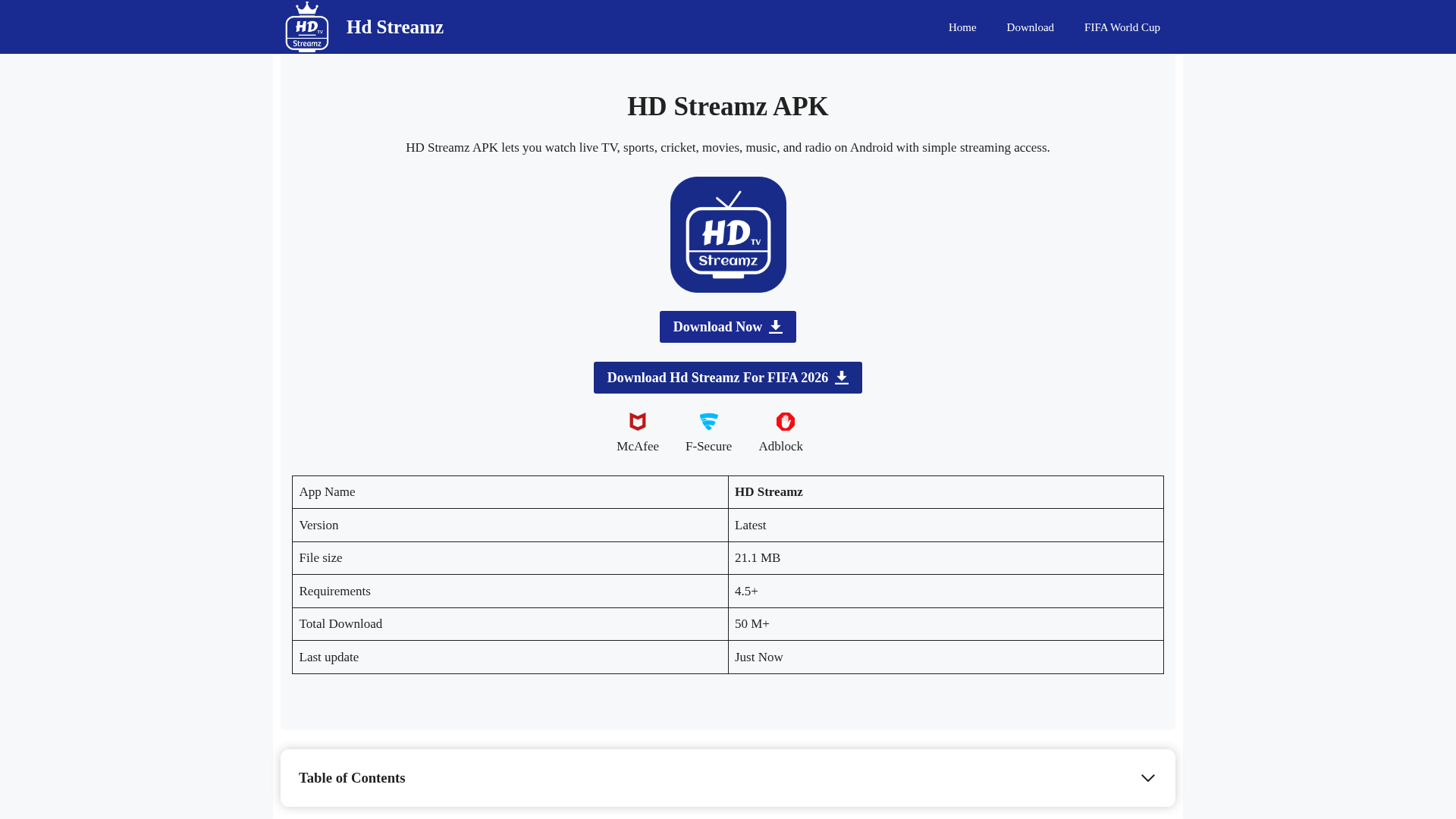 Screenshot of hdstreamzz.co.in
