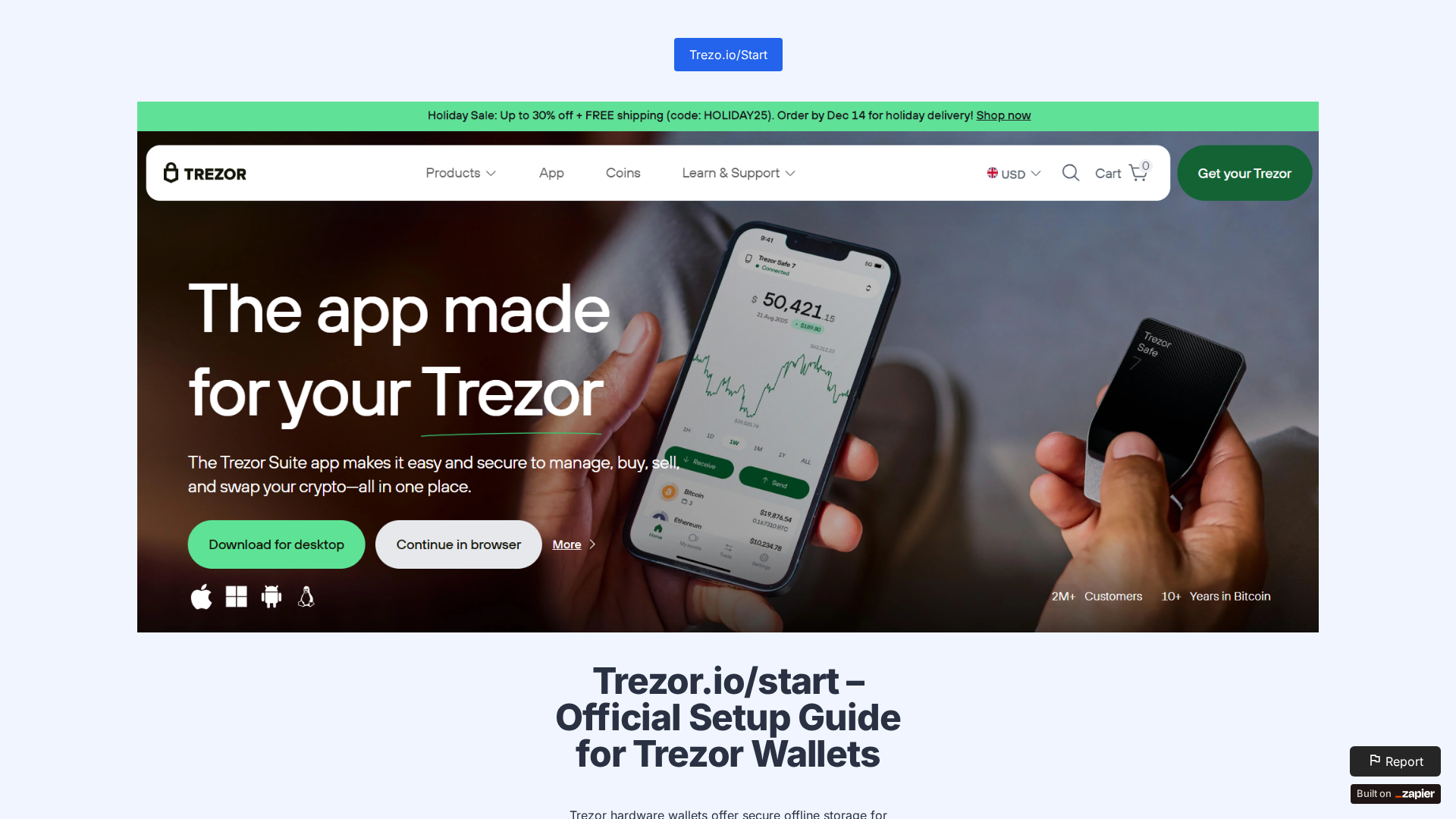 Screenshot of offline-treser.zapier.app
