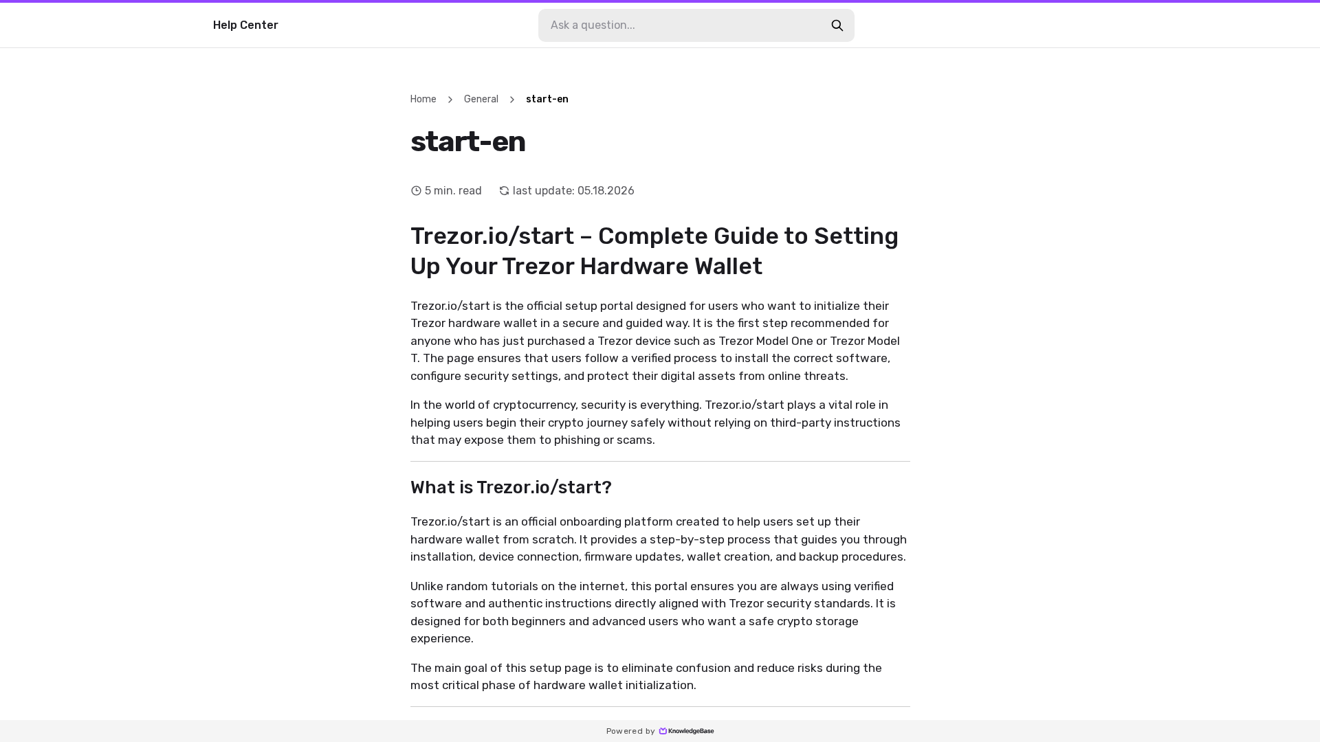 Screenshot of started-trzor.kb.help