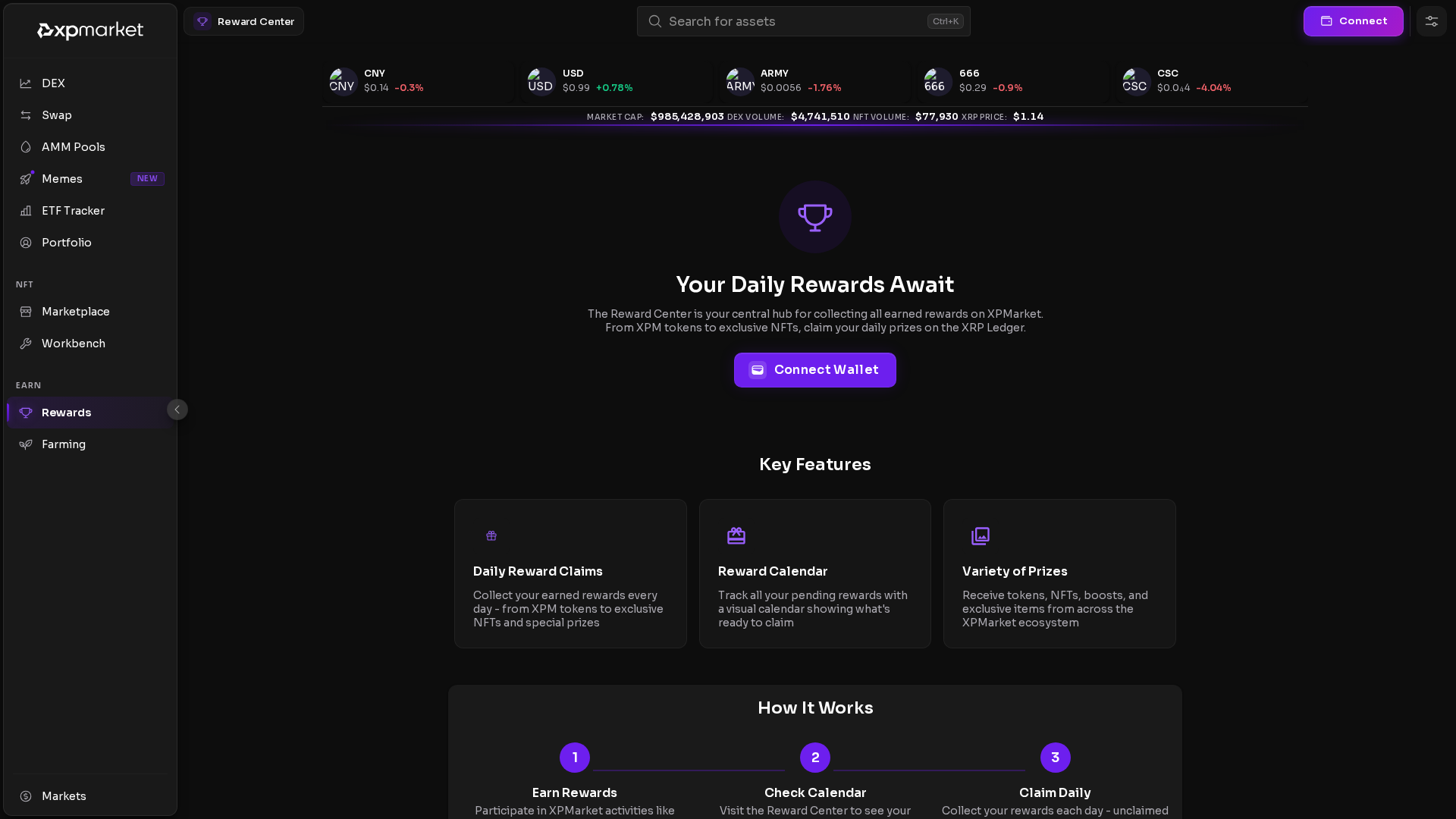 Screenshot of reward-center-xqmarket.com