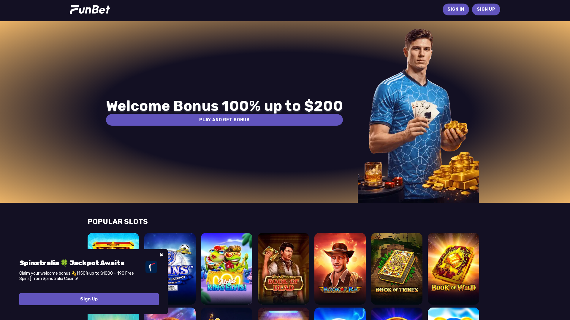 Screenshot of funbet-aus.com