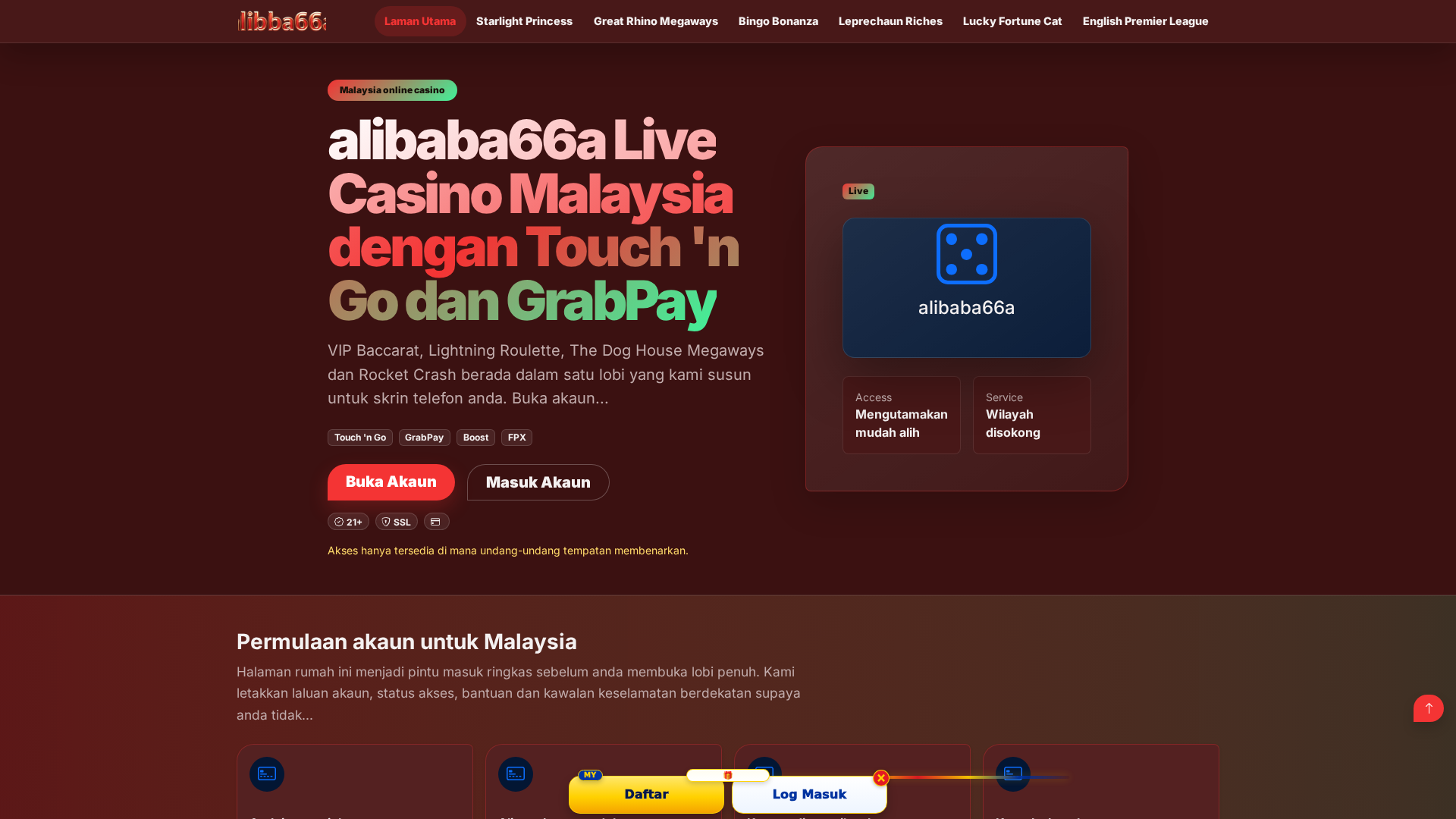 Screenshot of alibaba66a.org