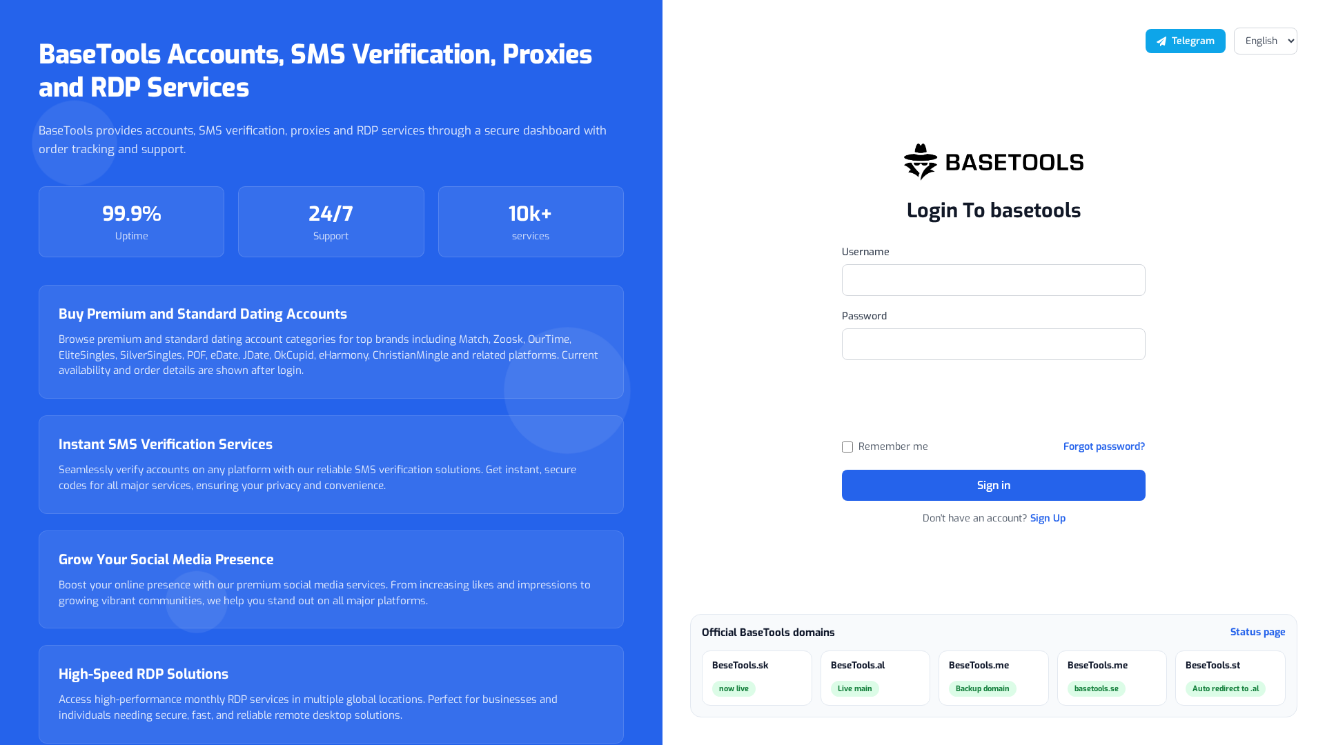 Screenshot of besetools.sk
