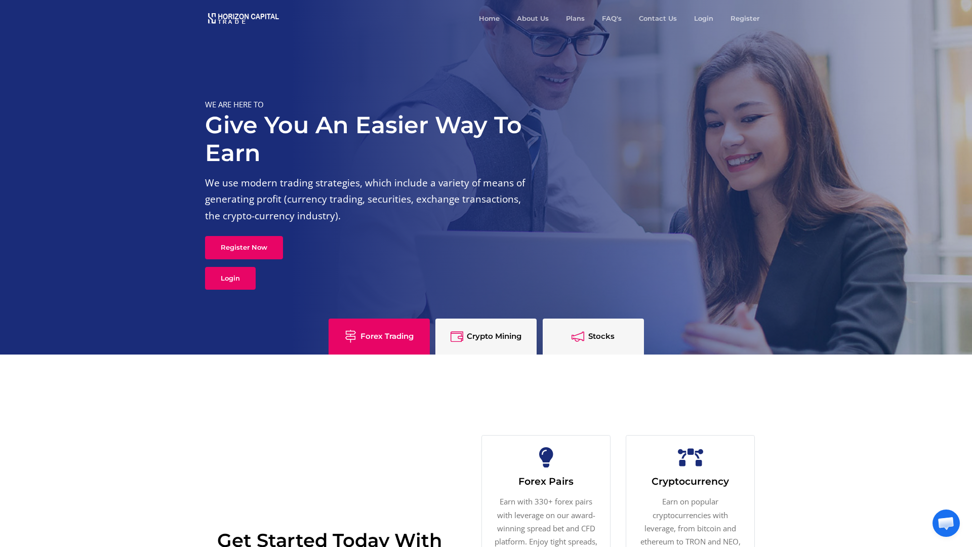 Screenshot of horizoncapitaltrade.com