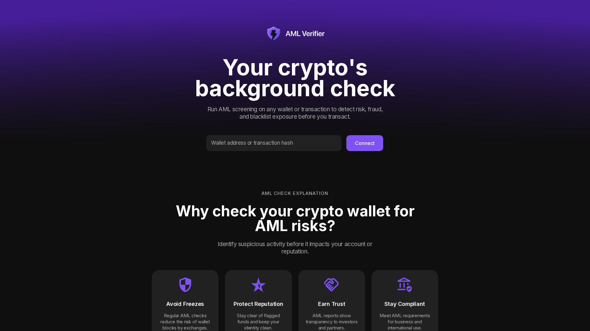 Screenshot of amlverifier.guru
