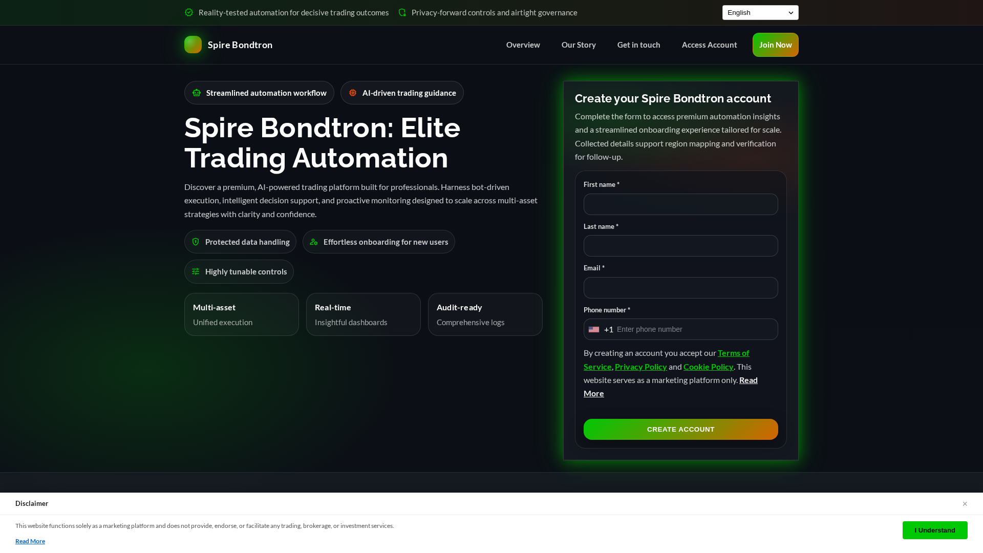 Screenshot of spirebondtron.digital