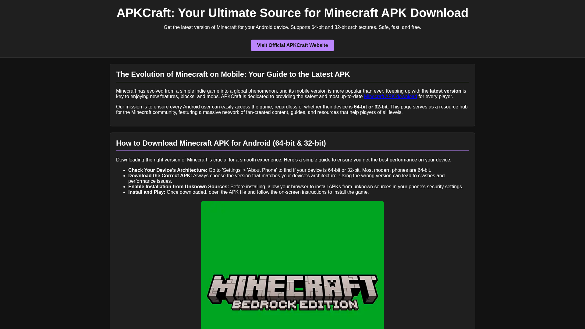 Screenshot of apkcraft.pages.dev