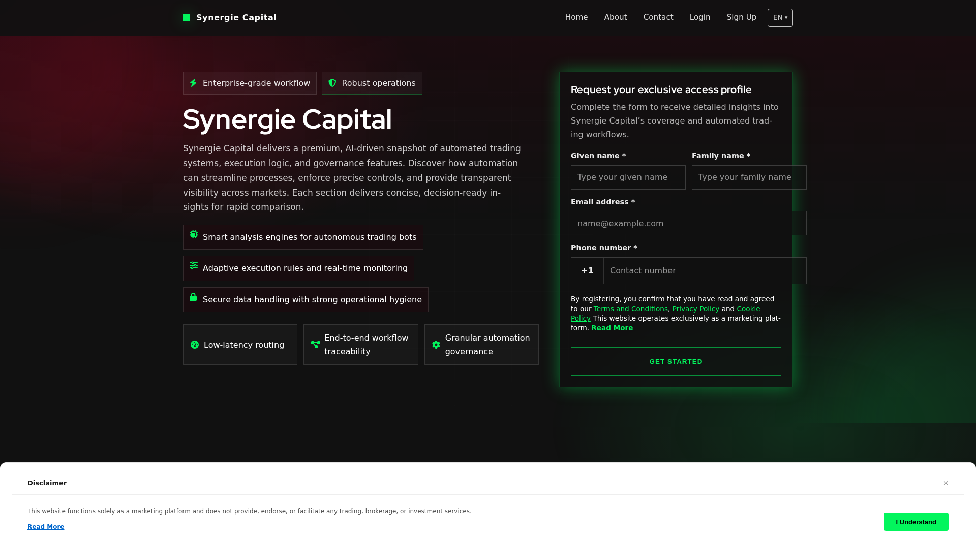 Screenshot of synergiecapital.pro