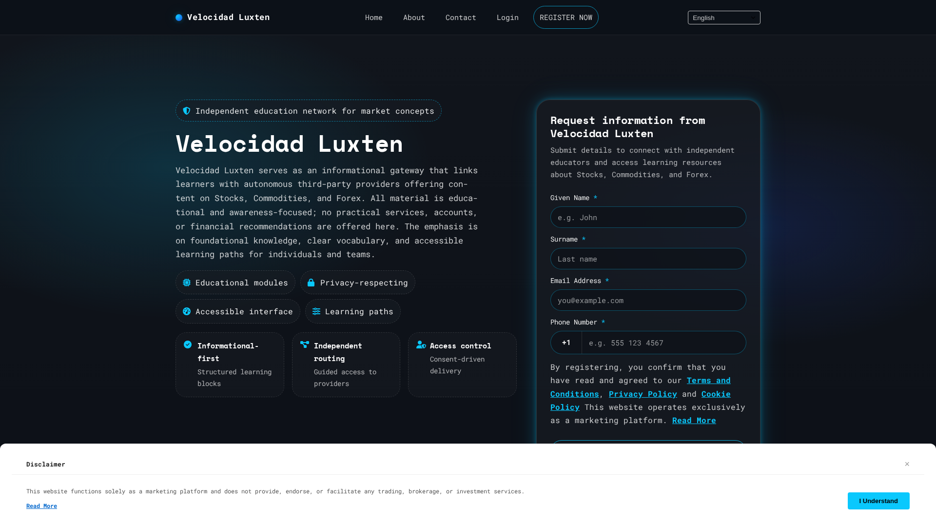 Screenshot of velocidadluxtenplatform.com