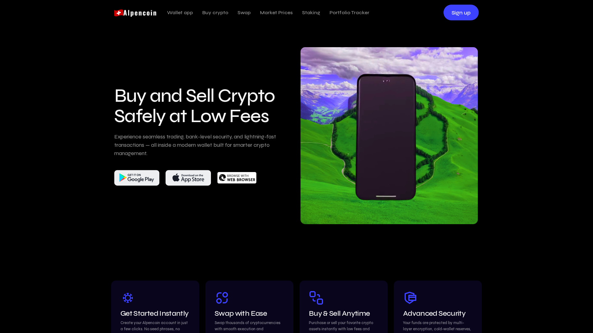 Screenshot of alpencoin.net