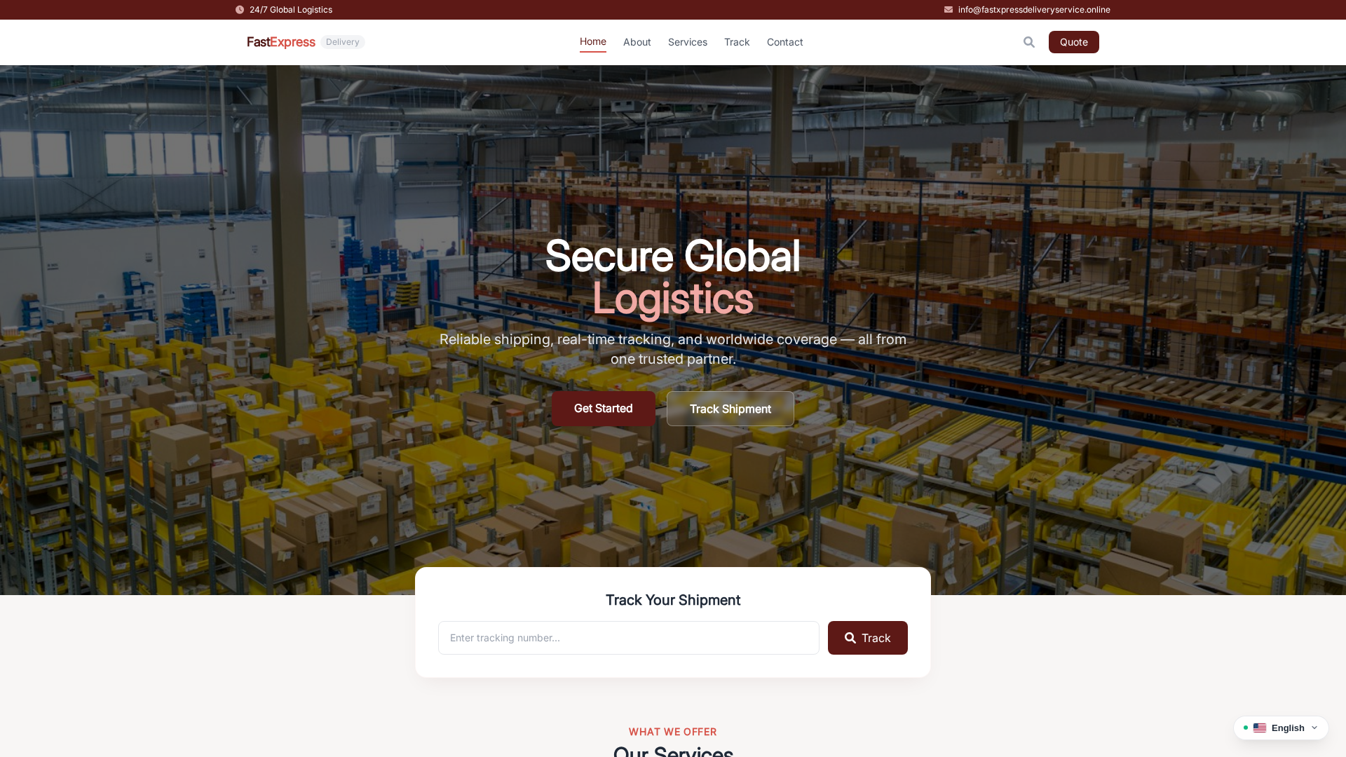 Screenshot of fastxpressdeliveryservice.online