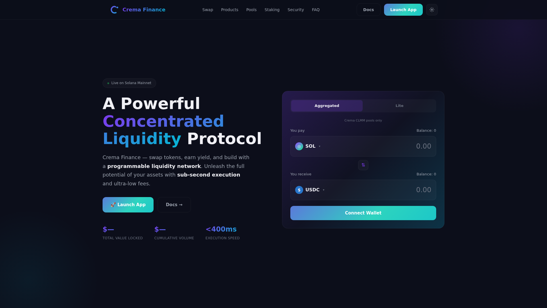 Screenshot of crema-finance.com