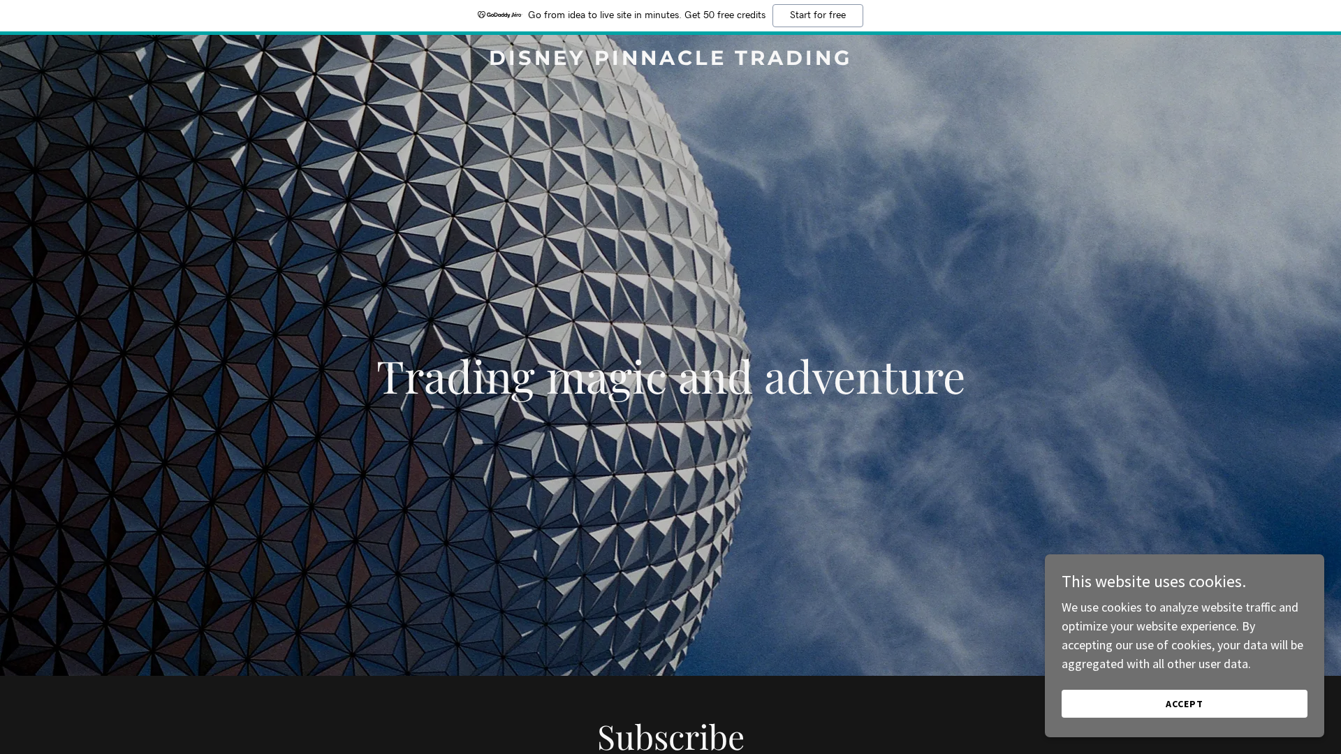 Screenshot of disneypinnacletrading.com