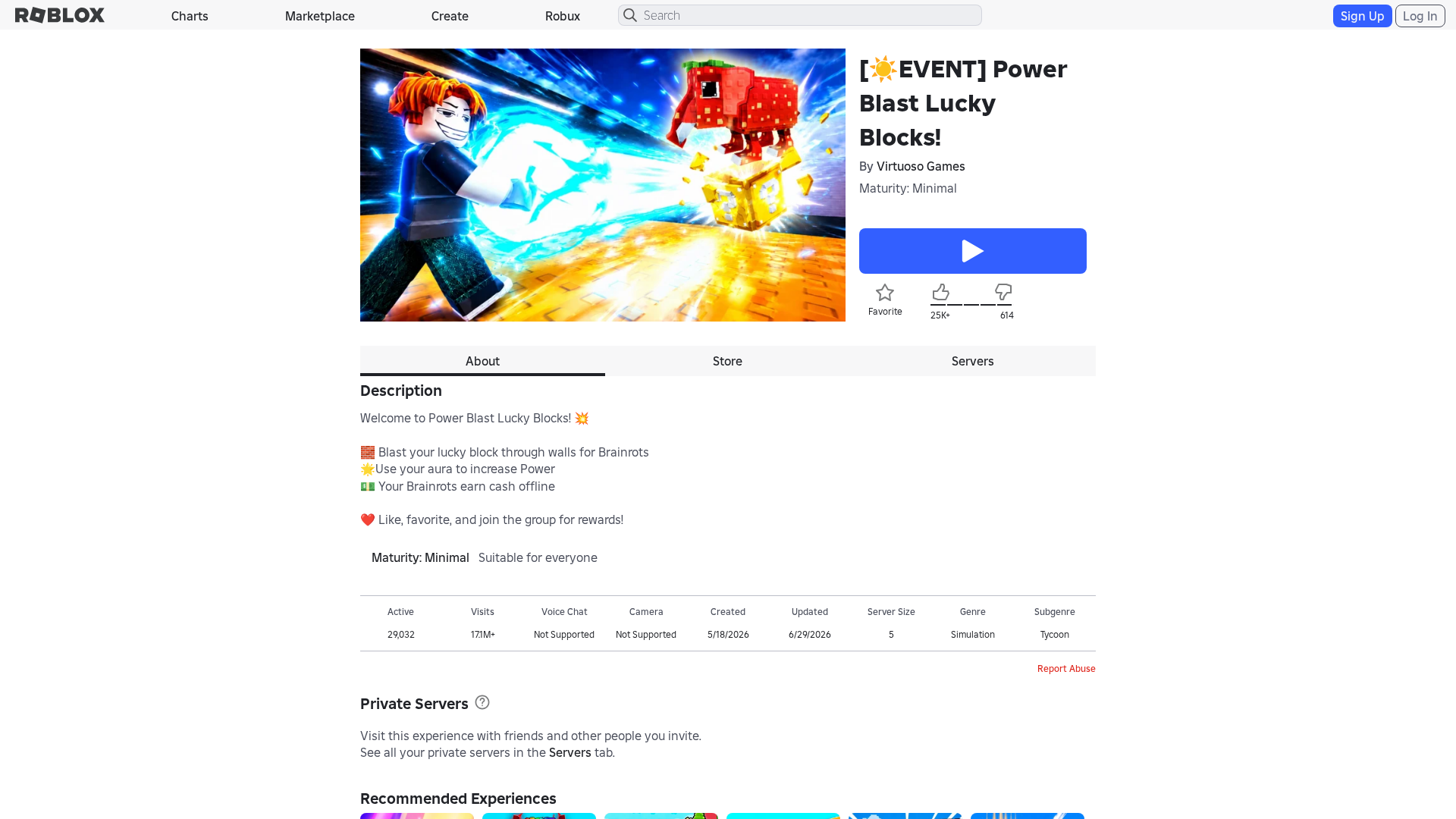 Screenshot of www.roblox.com.bi