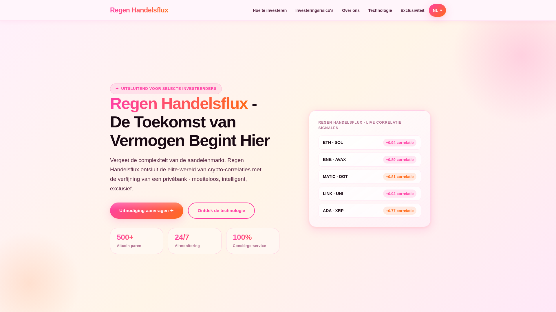 Screenshot of regenhandelsfluxtrade.com