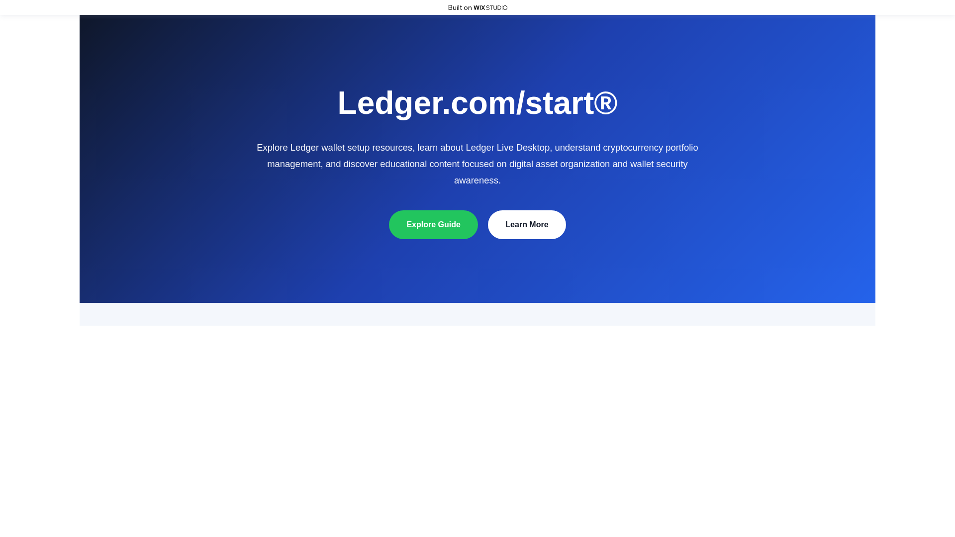 Screenshot of starts-ledgr-en.wixstudio.com