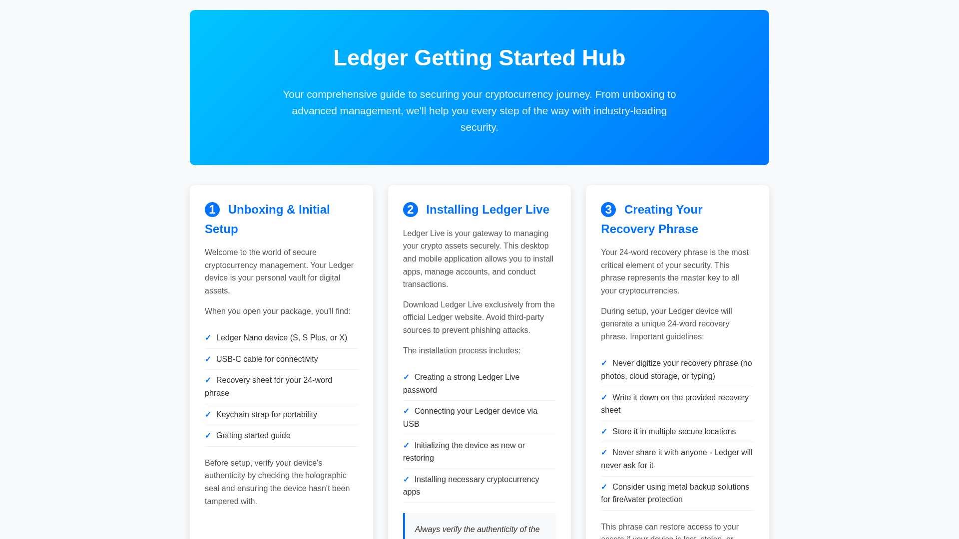 Screenshot of ledger-start-homecom.pages.dev