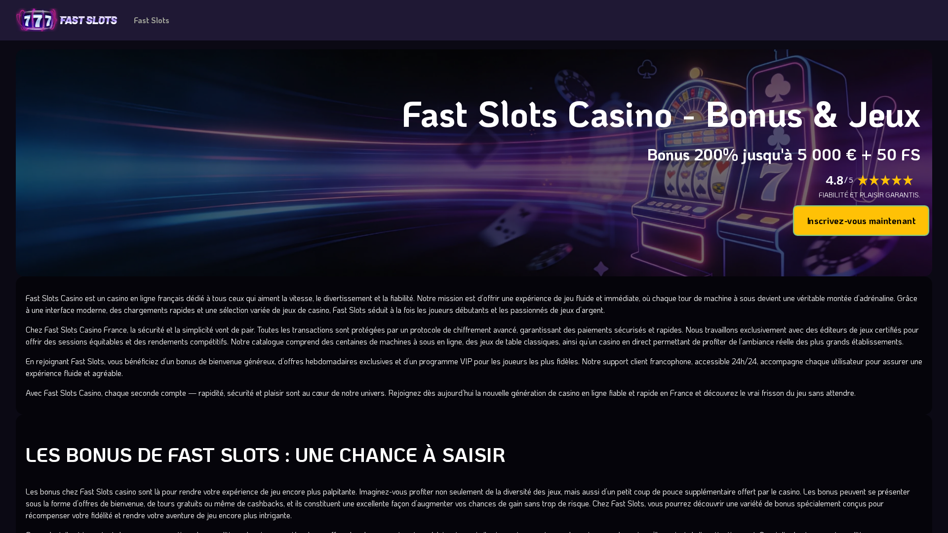 Fast Slots