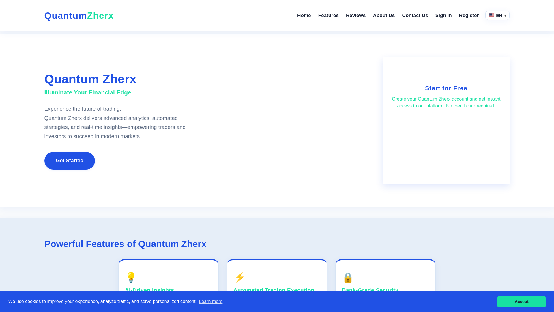 Screenshot of quantumzherx.com