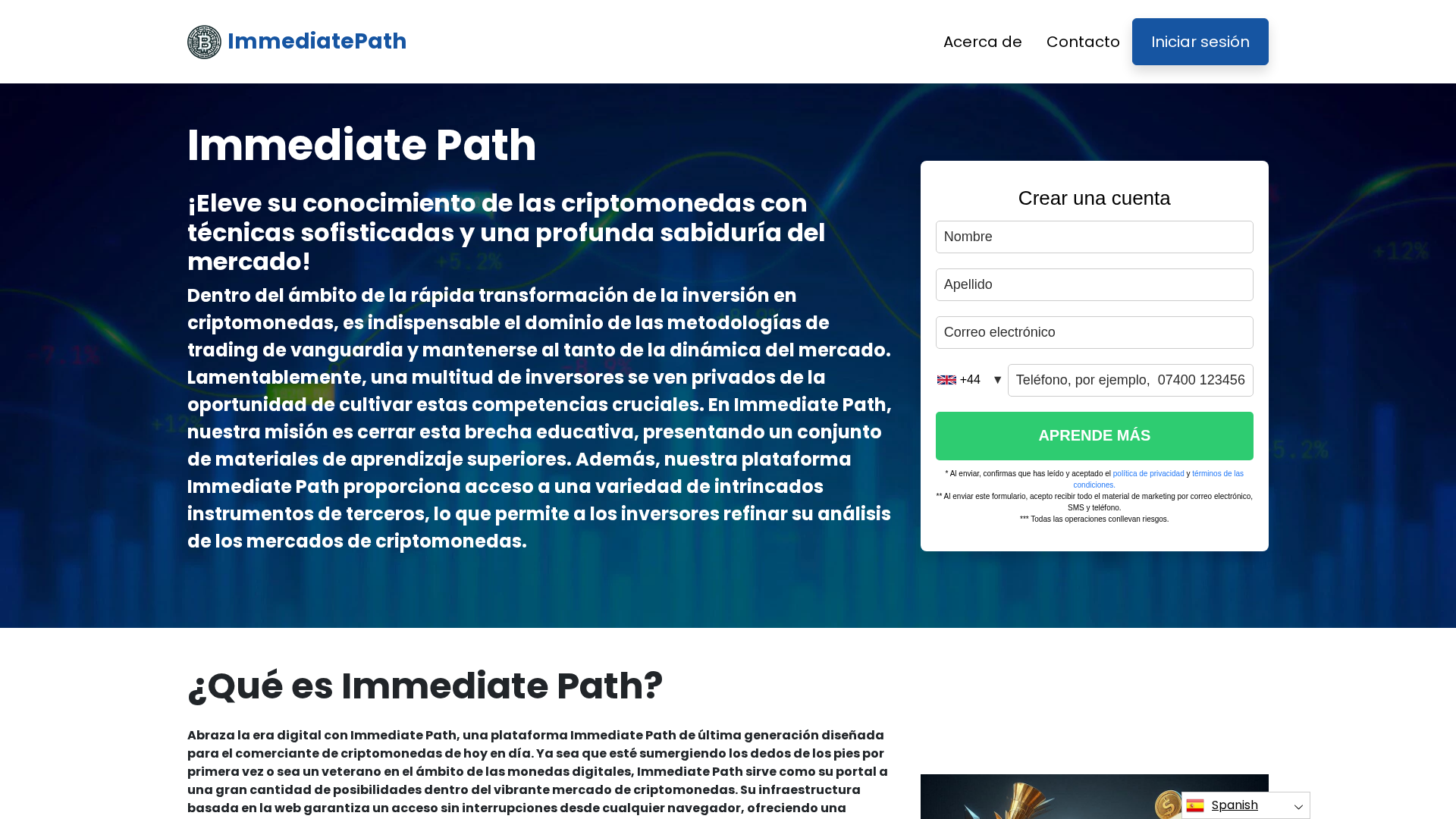 Screenshot of immediatepath.app