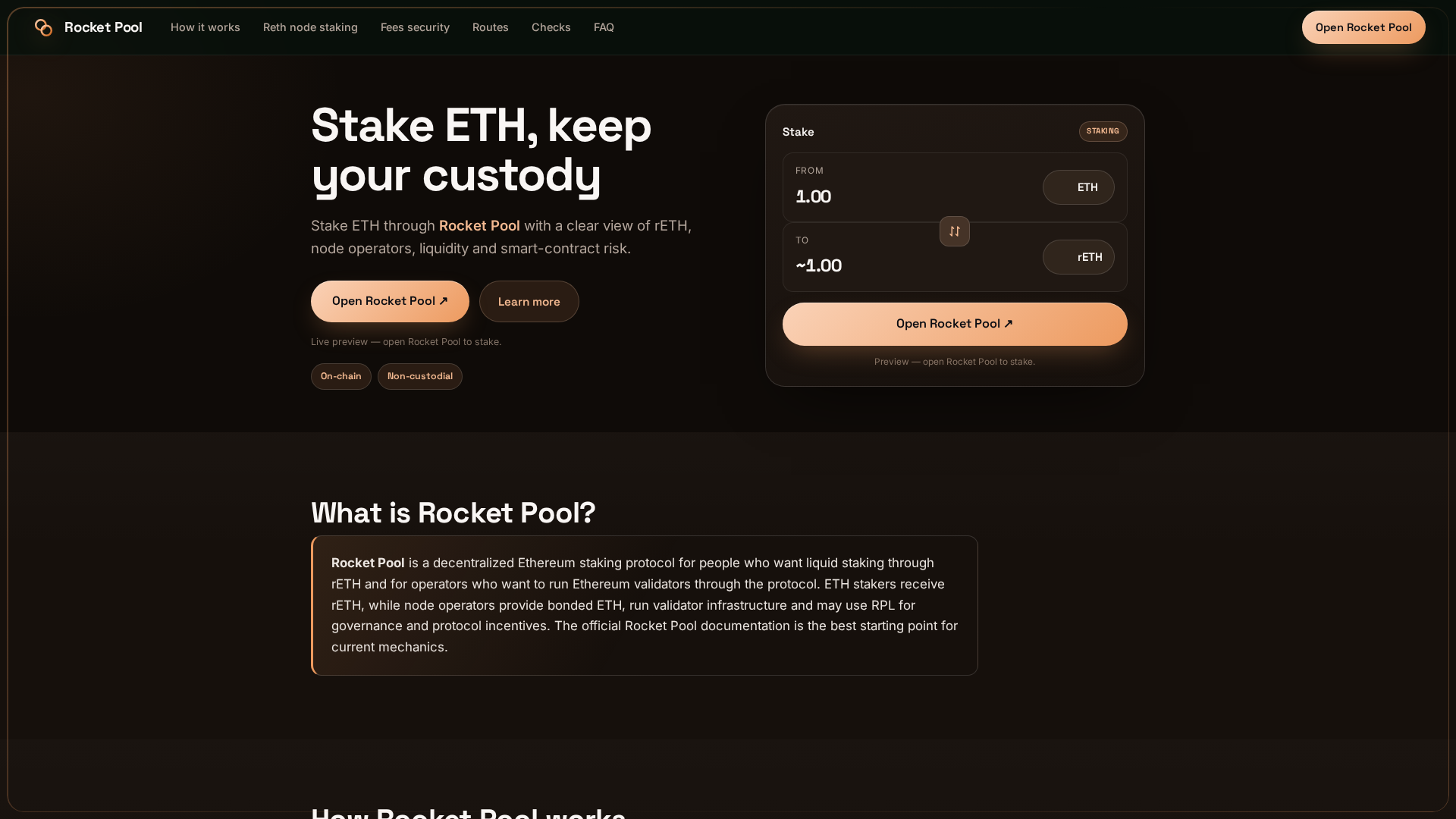 Screenshot of rocketpool-app.github.io