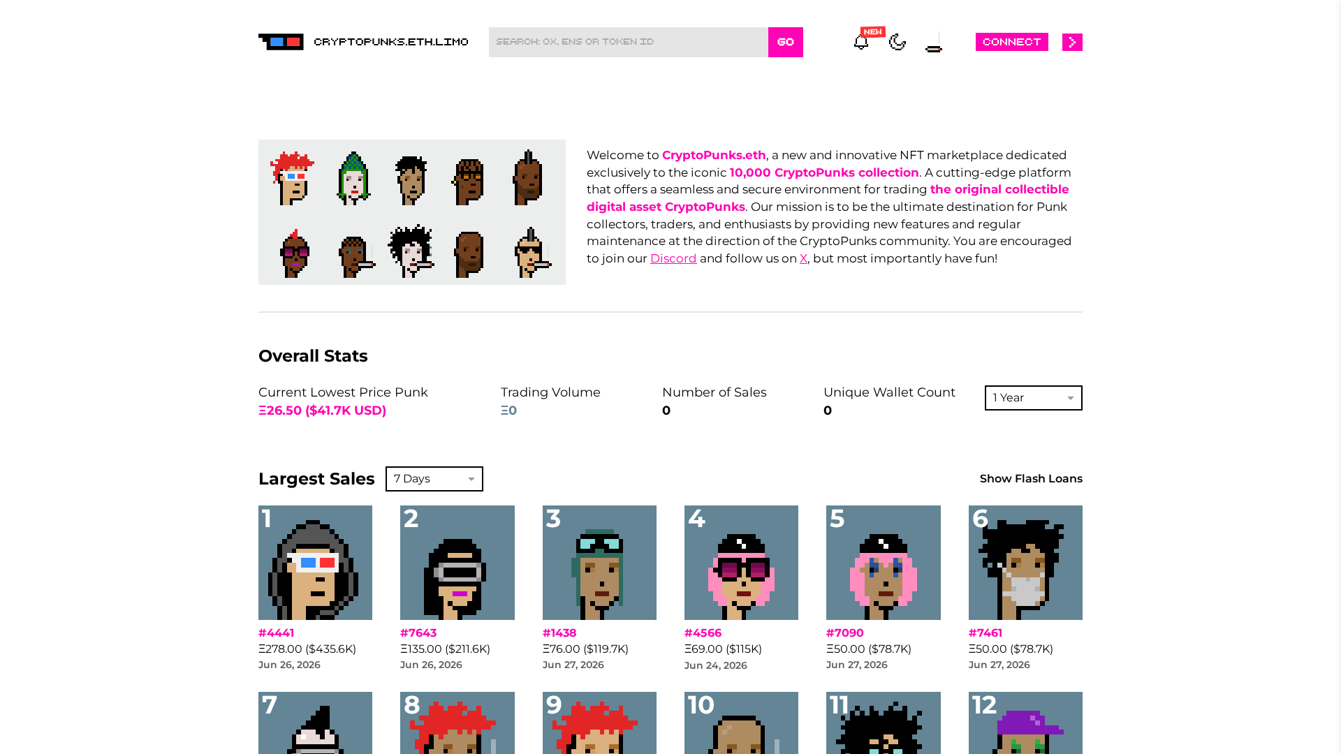 Screenshot of cryptopunksv2-preview.nfthost.org