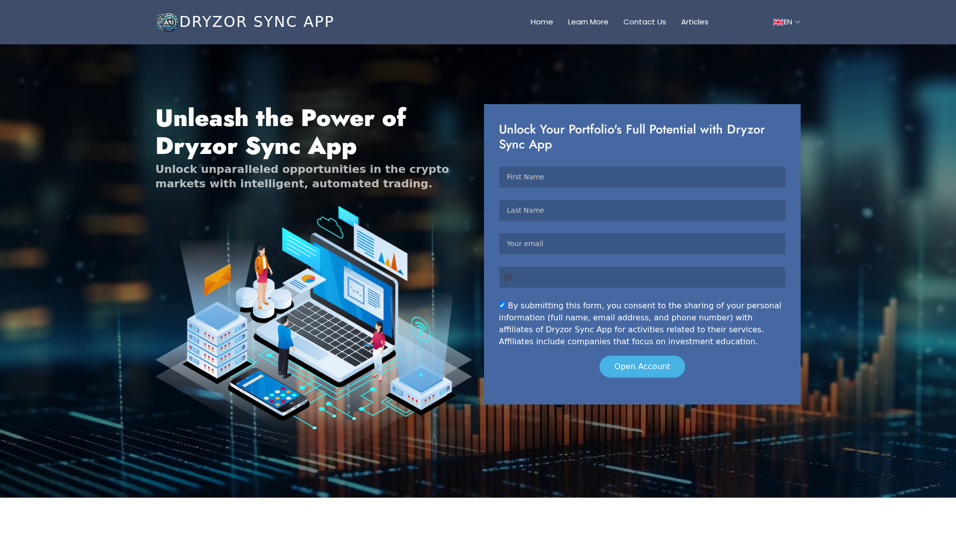 Screenshot of my-dryzorsyncapp.org
