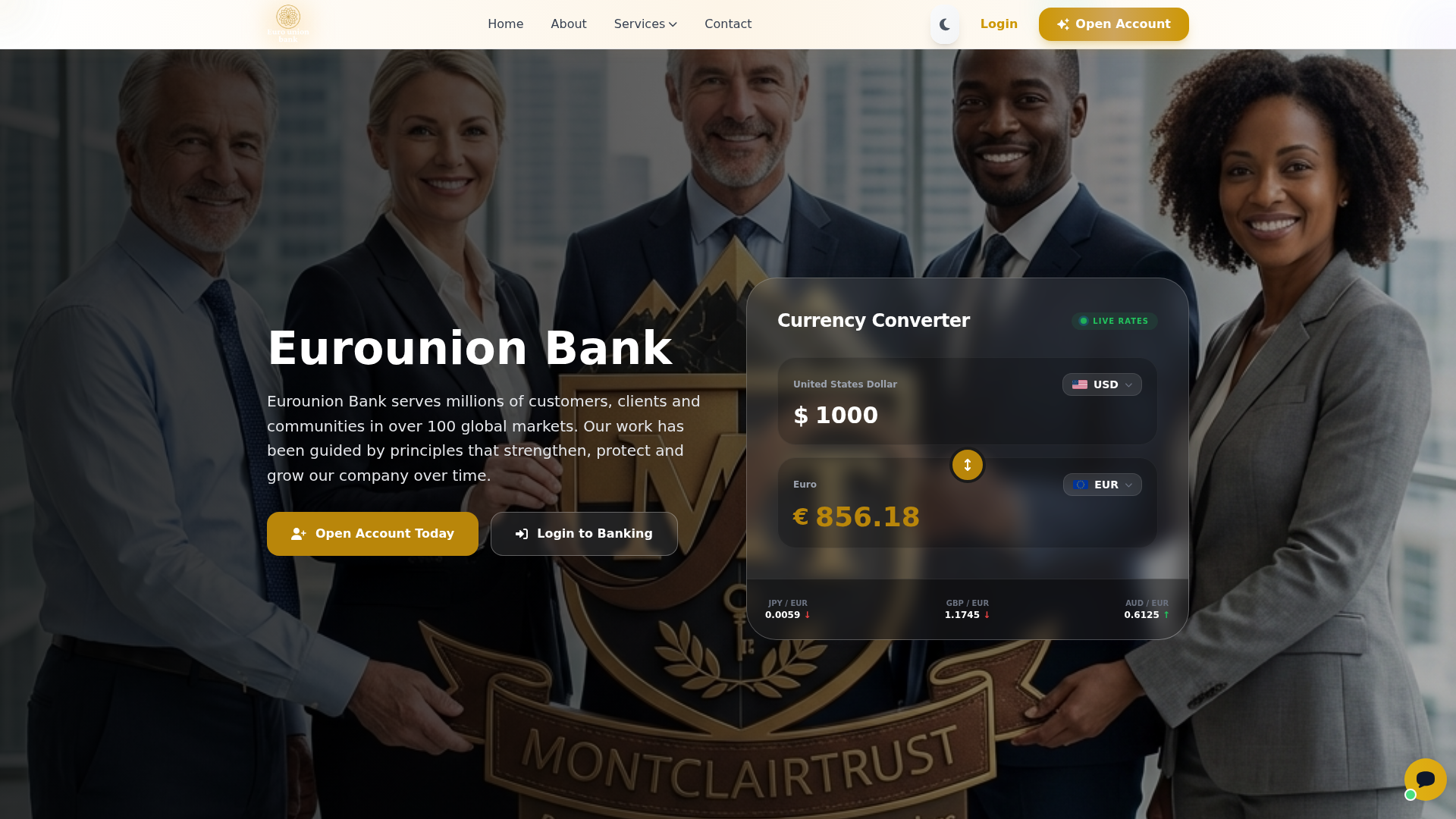 Screenshot of eurounionbank.app