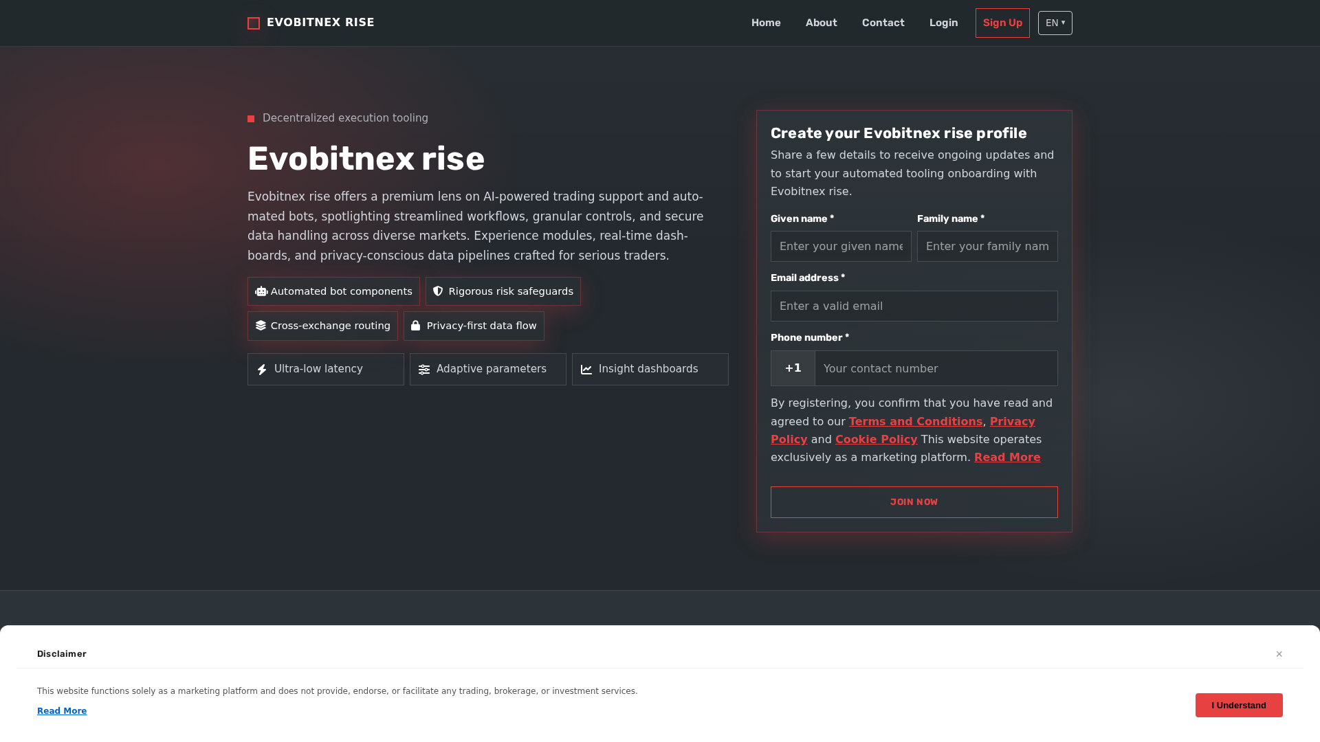 Screenshot of evobitnexrise.club