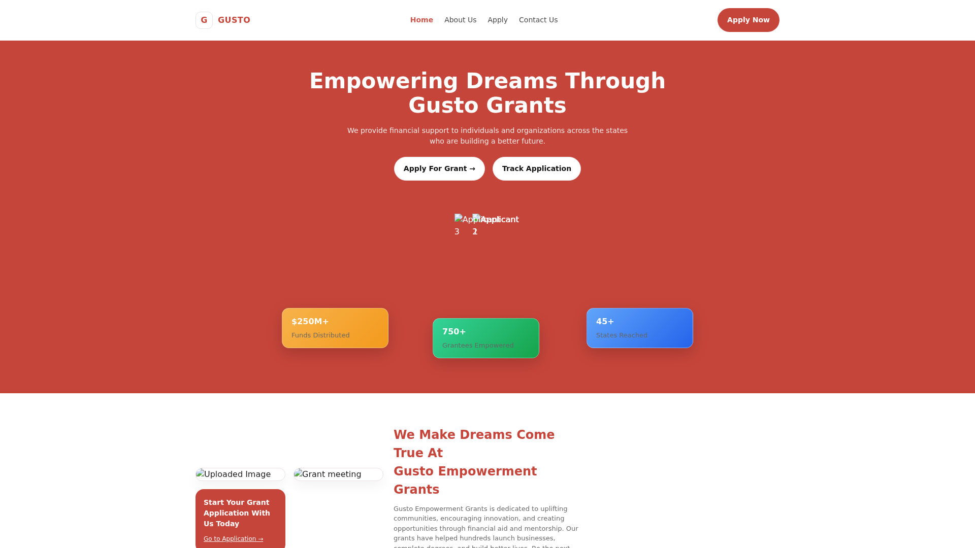 Screenshot of gustogrant.info