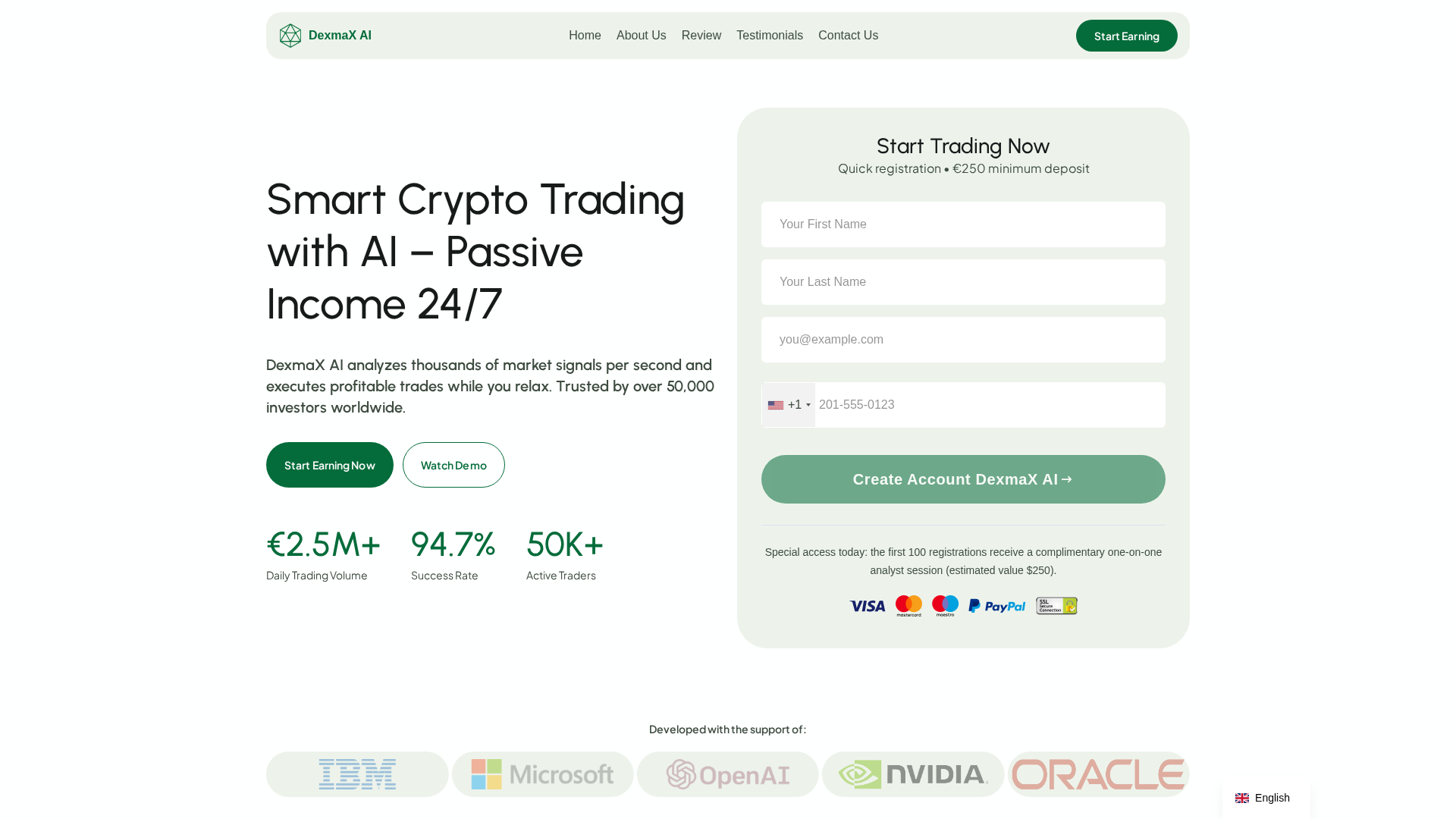 Screenshot of dexmax.ai