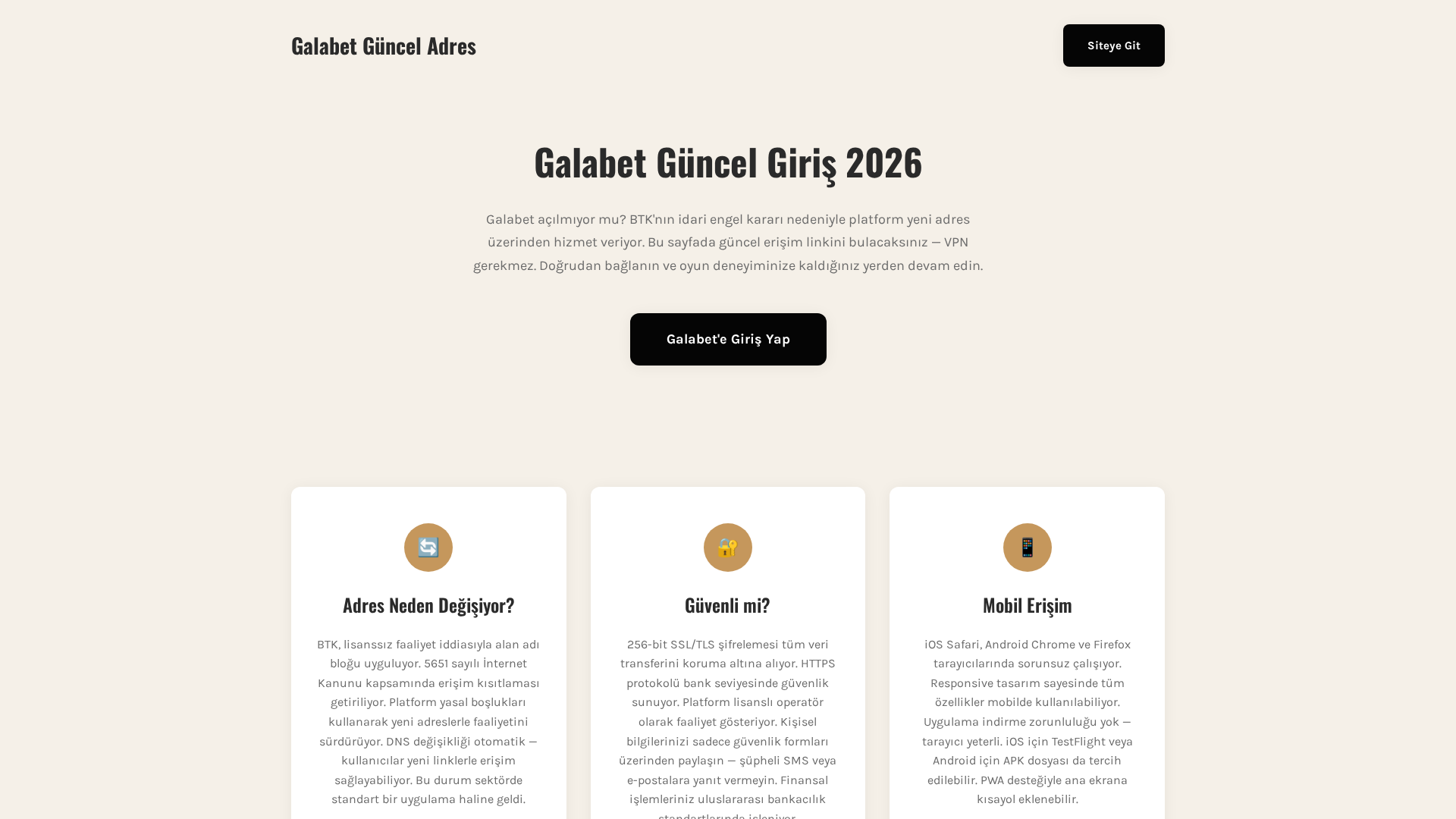Screenshot of tr.galabet-guvenilirgirisim.icu