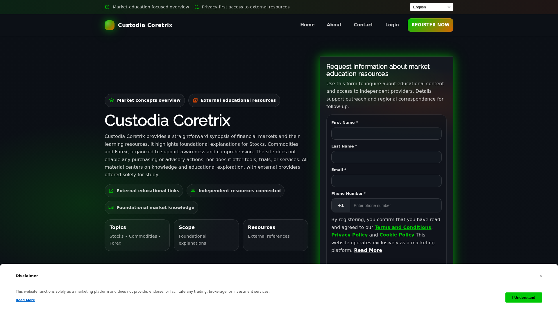 Screenshot of custodiacoretrix-solution.com