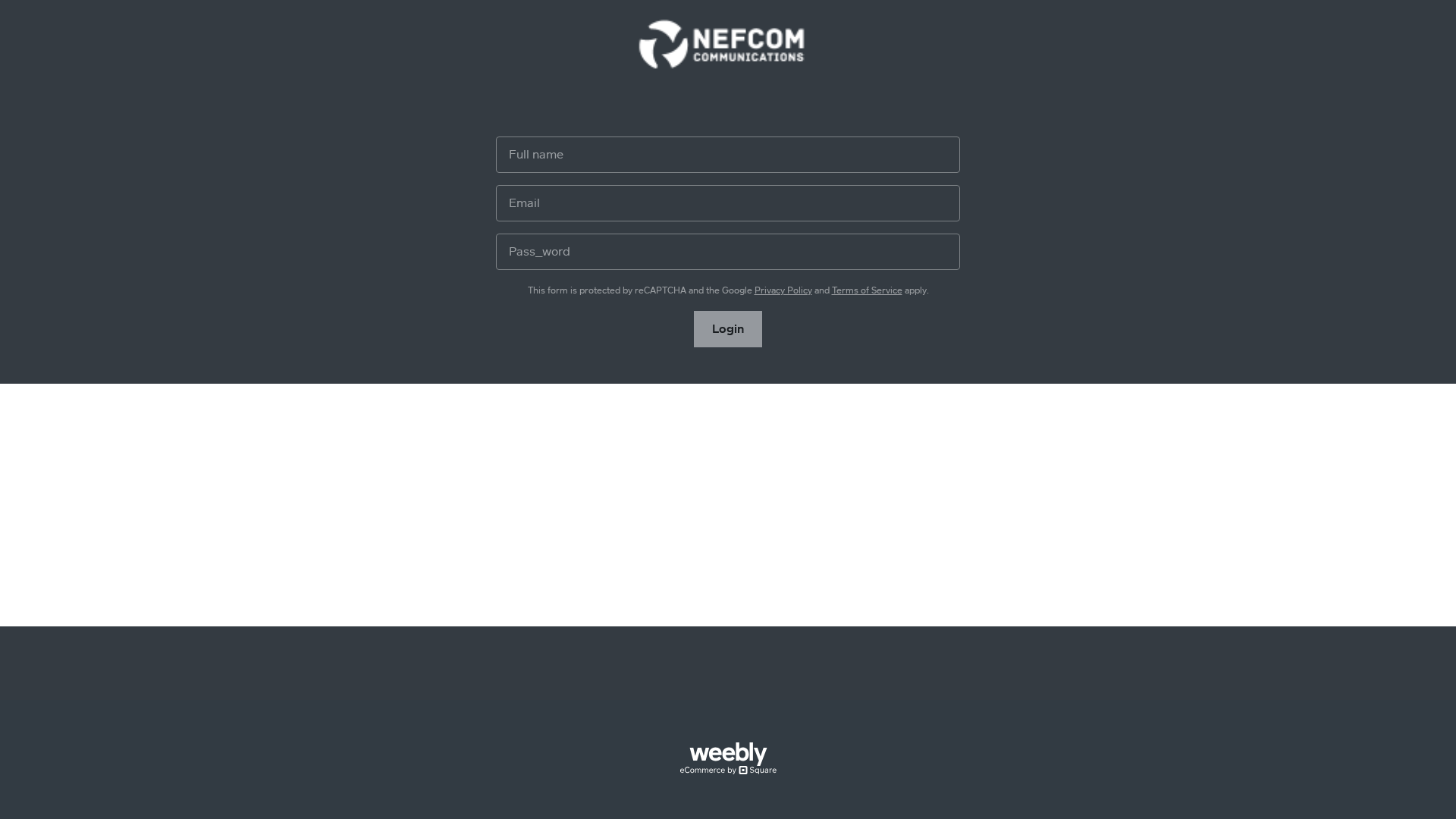 Screenshot of nefcom-webmail.weeblysite.com