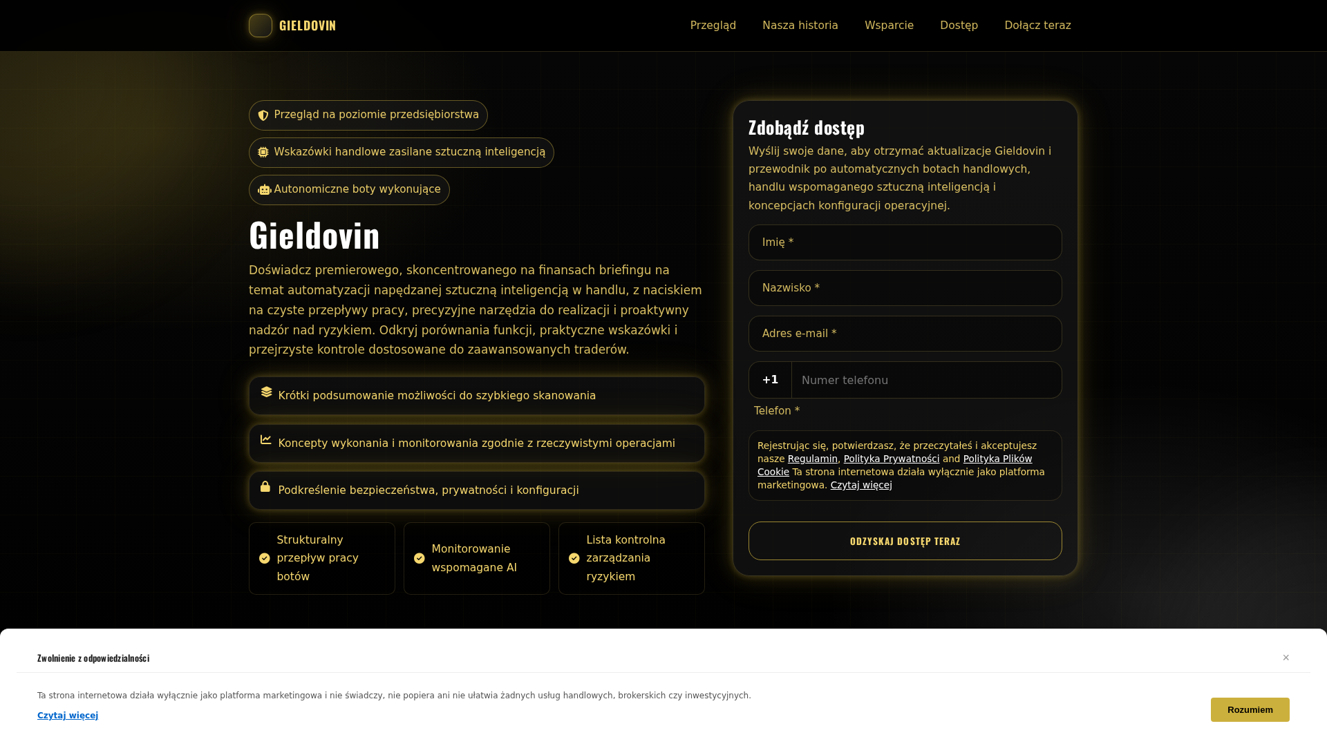 Screenshot of gieldovin.pro