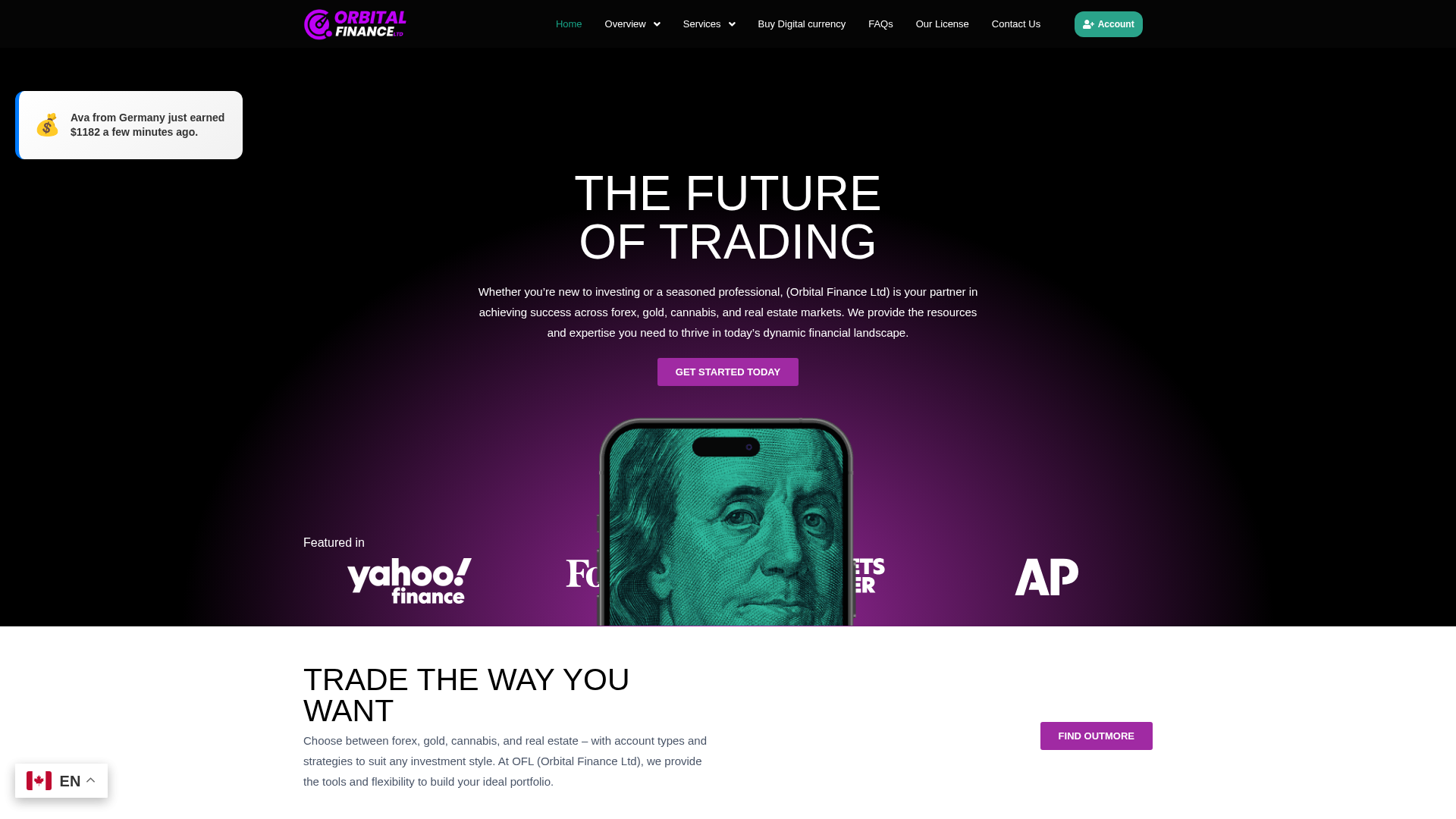 Screenshot of orbitalfinanceltd.com