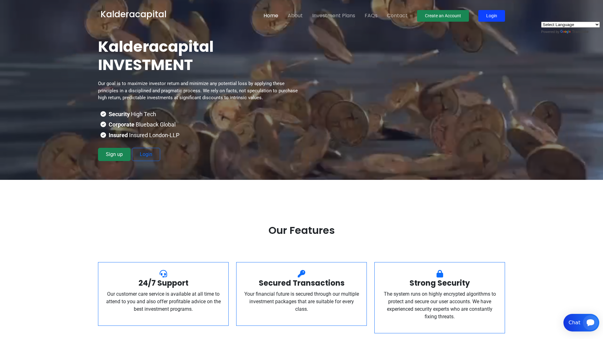 Screenshot of kalderacapital.com