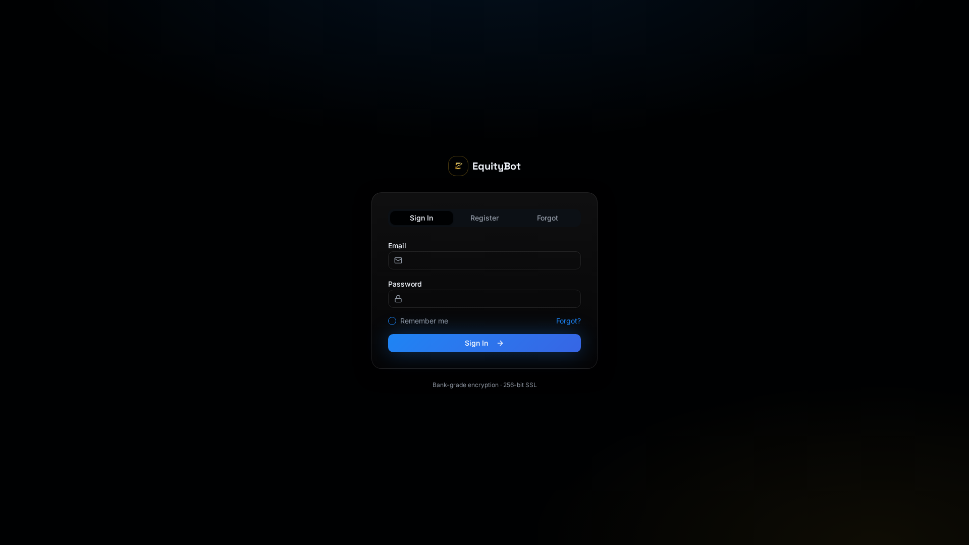 Screenshot of equityautomatedbot.com
