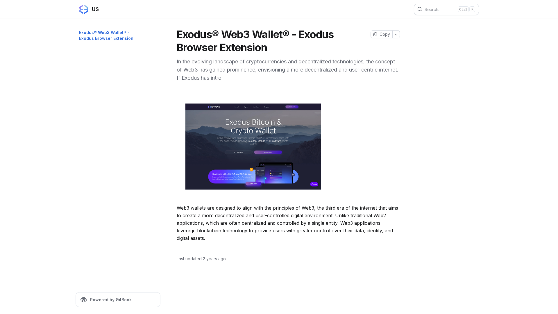 Screenshot of exodusweblo.gitbook.io