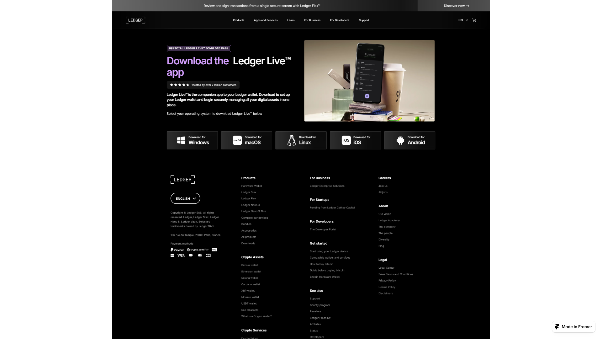 Screenshot of live-desktopeng.framer.ai