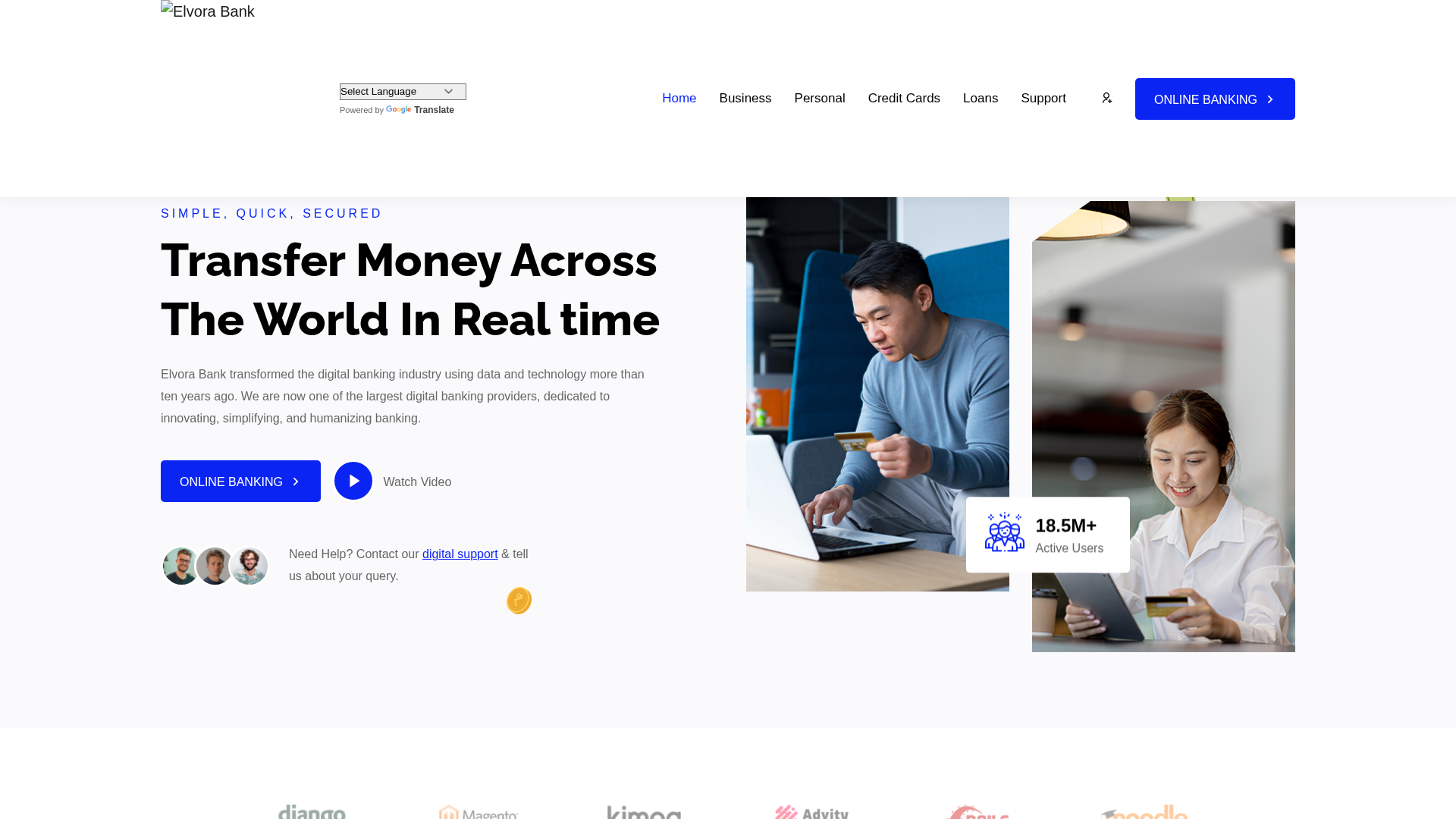 Screenshot of elvorabk.com