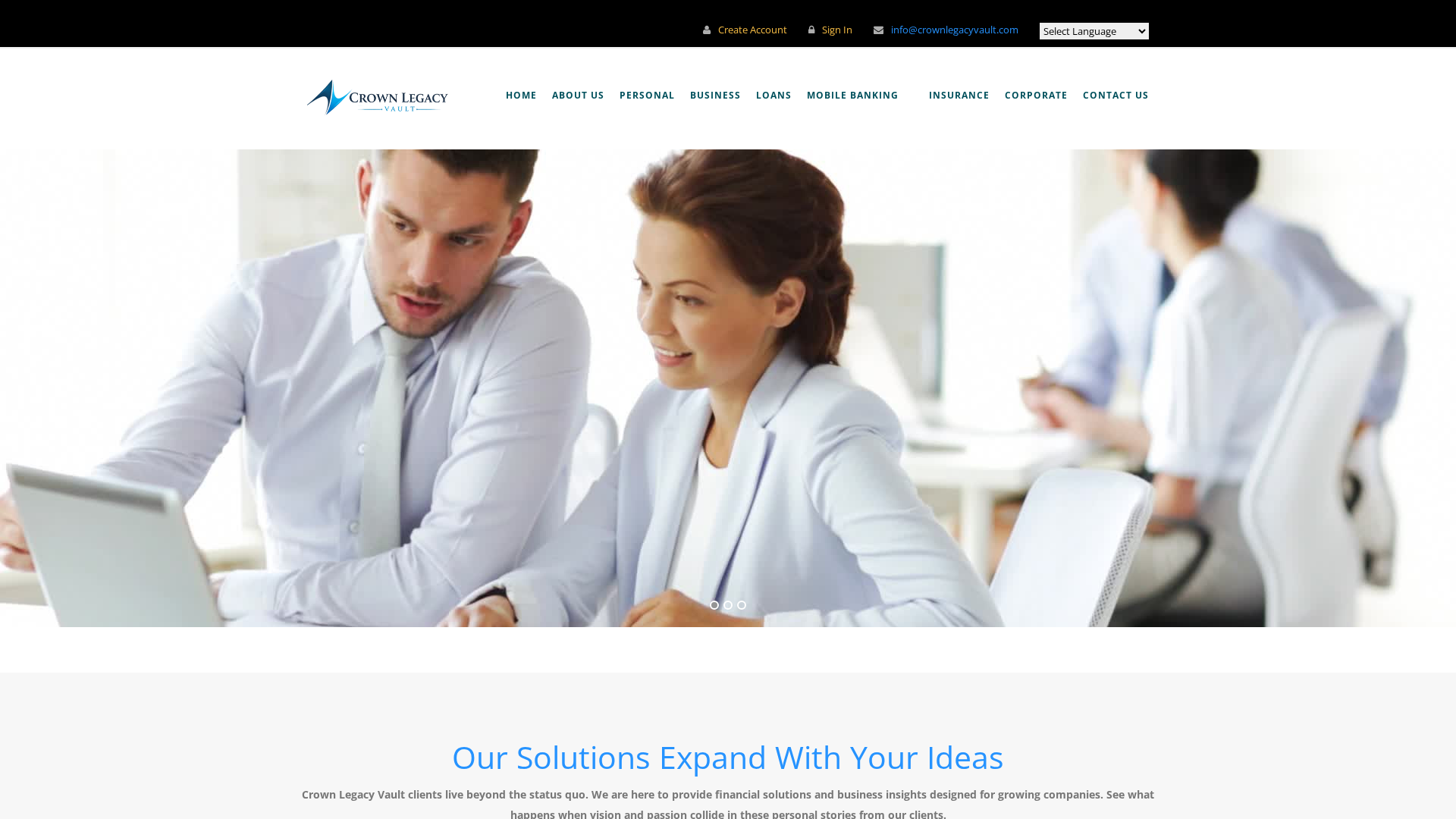 Screenshot of crownlegacyvault.com