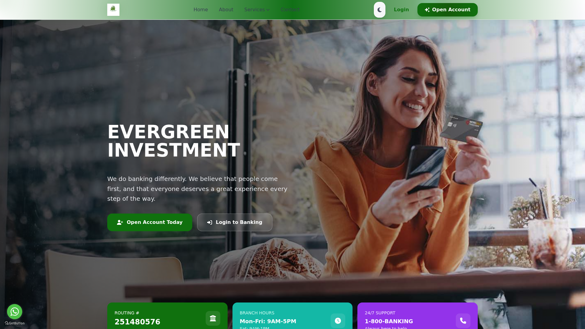 Screenshot of evergreennvest.org