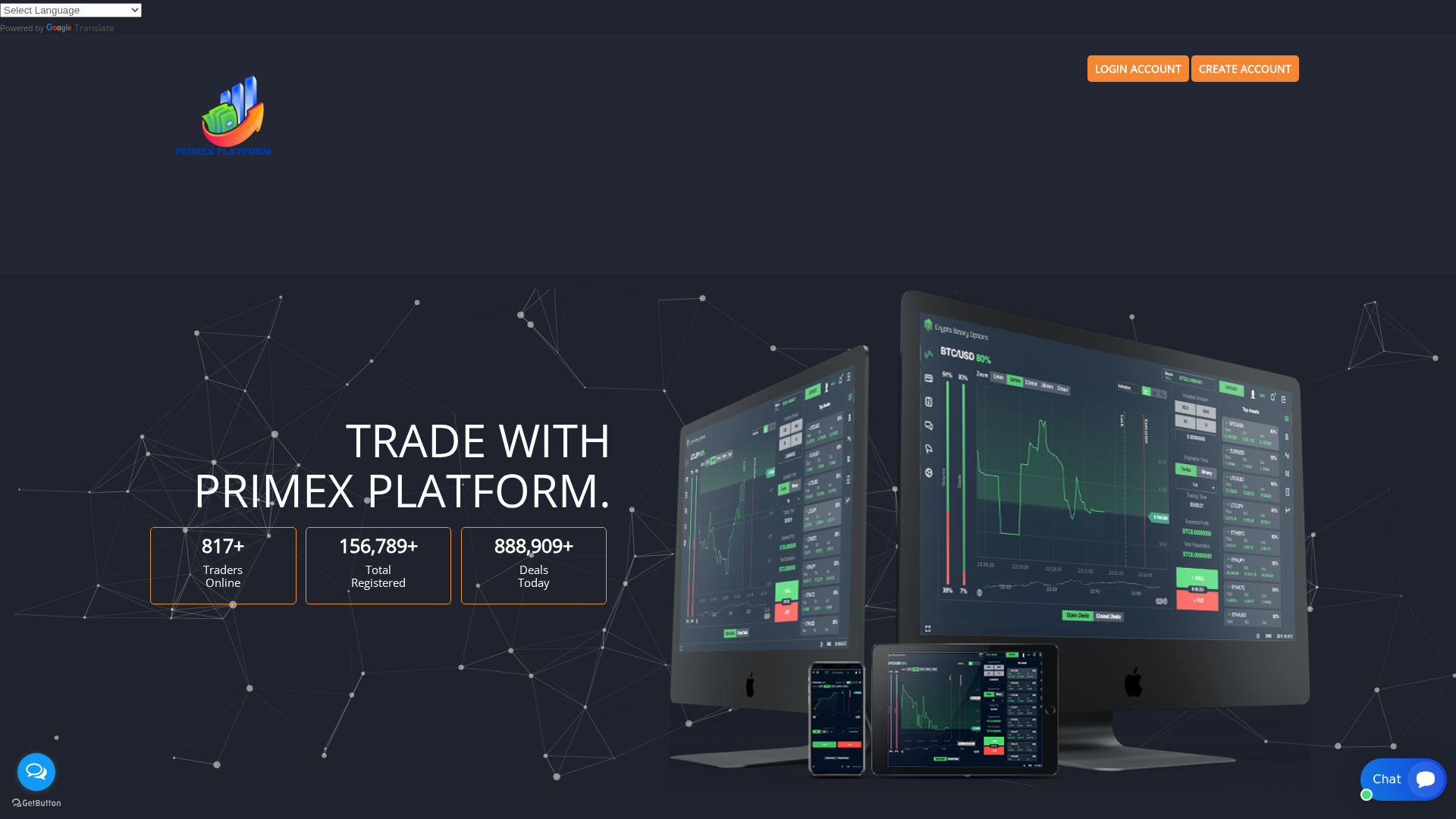 Screenshot of primexplatform.live